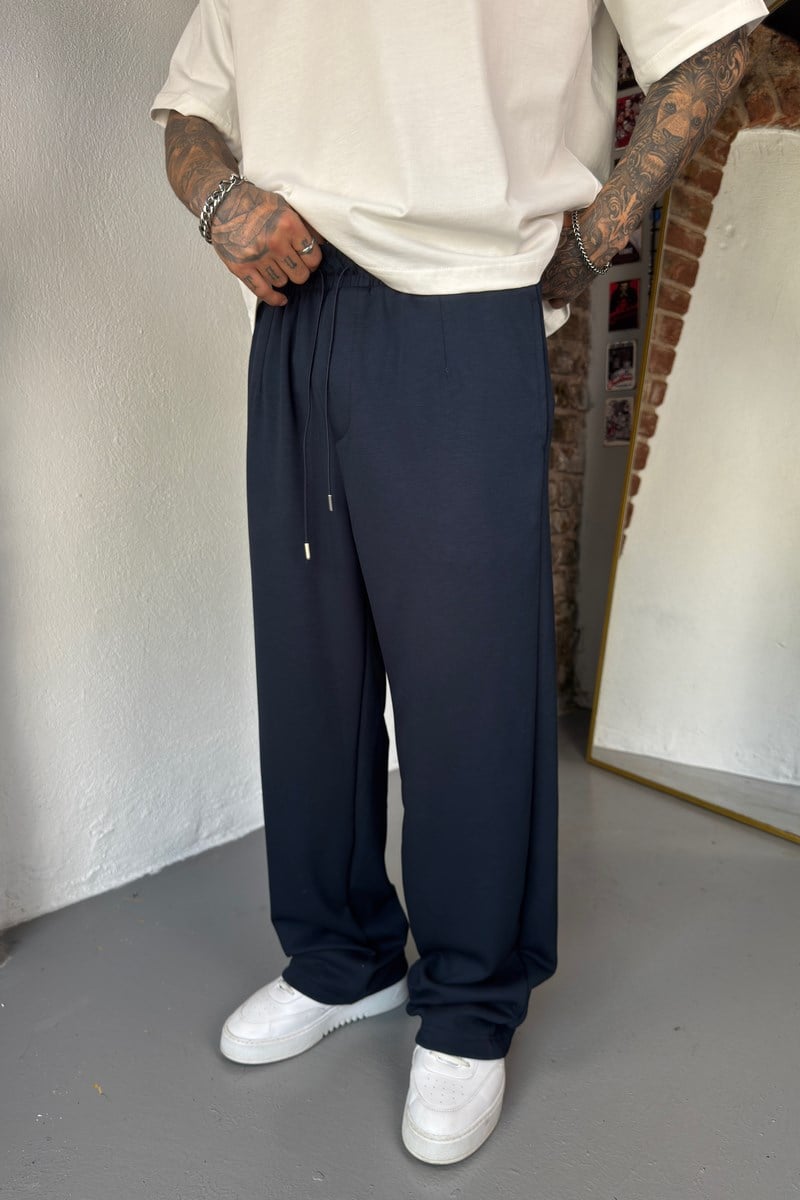 Lacivert Basic Baggy Eşofman