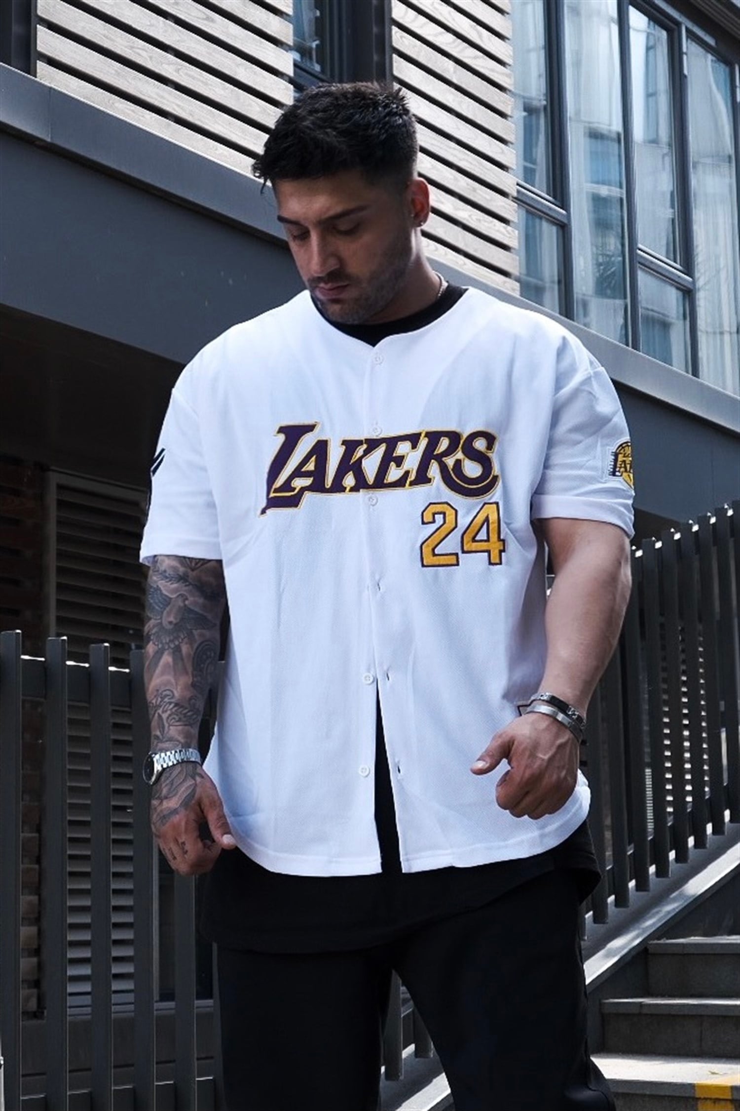 Lakers24 beyaz gömlek