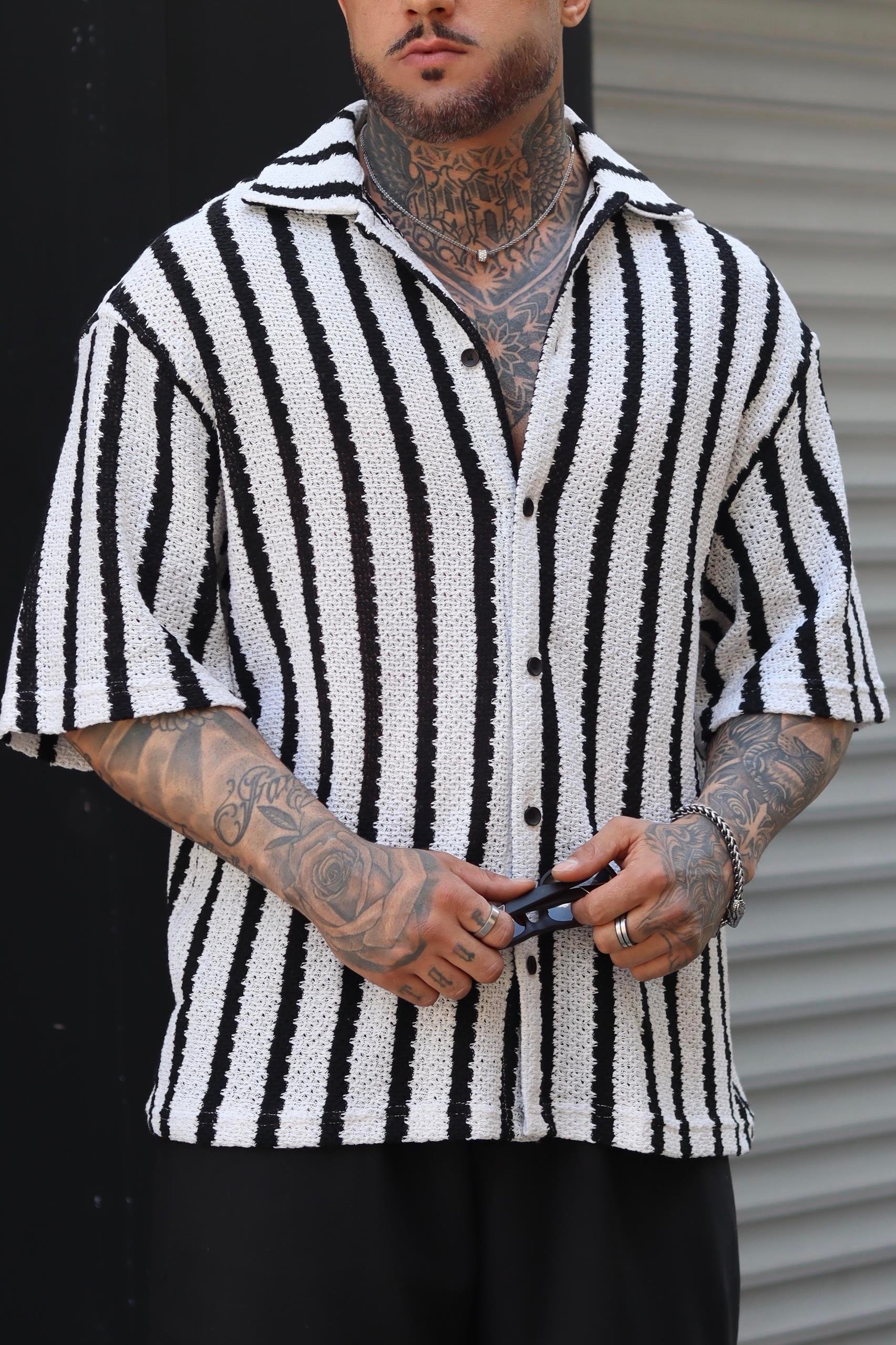 Örme oversize gömlek