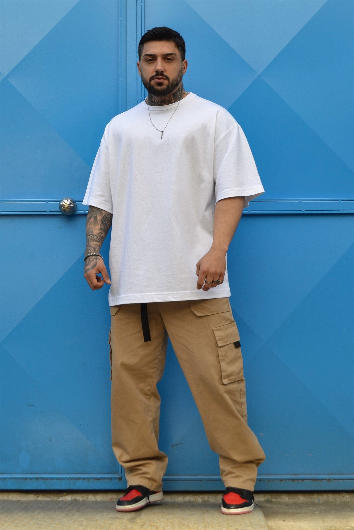 Oversize basic beyaz tshirt