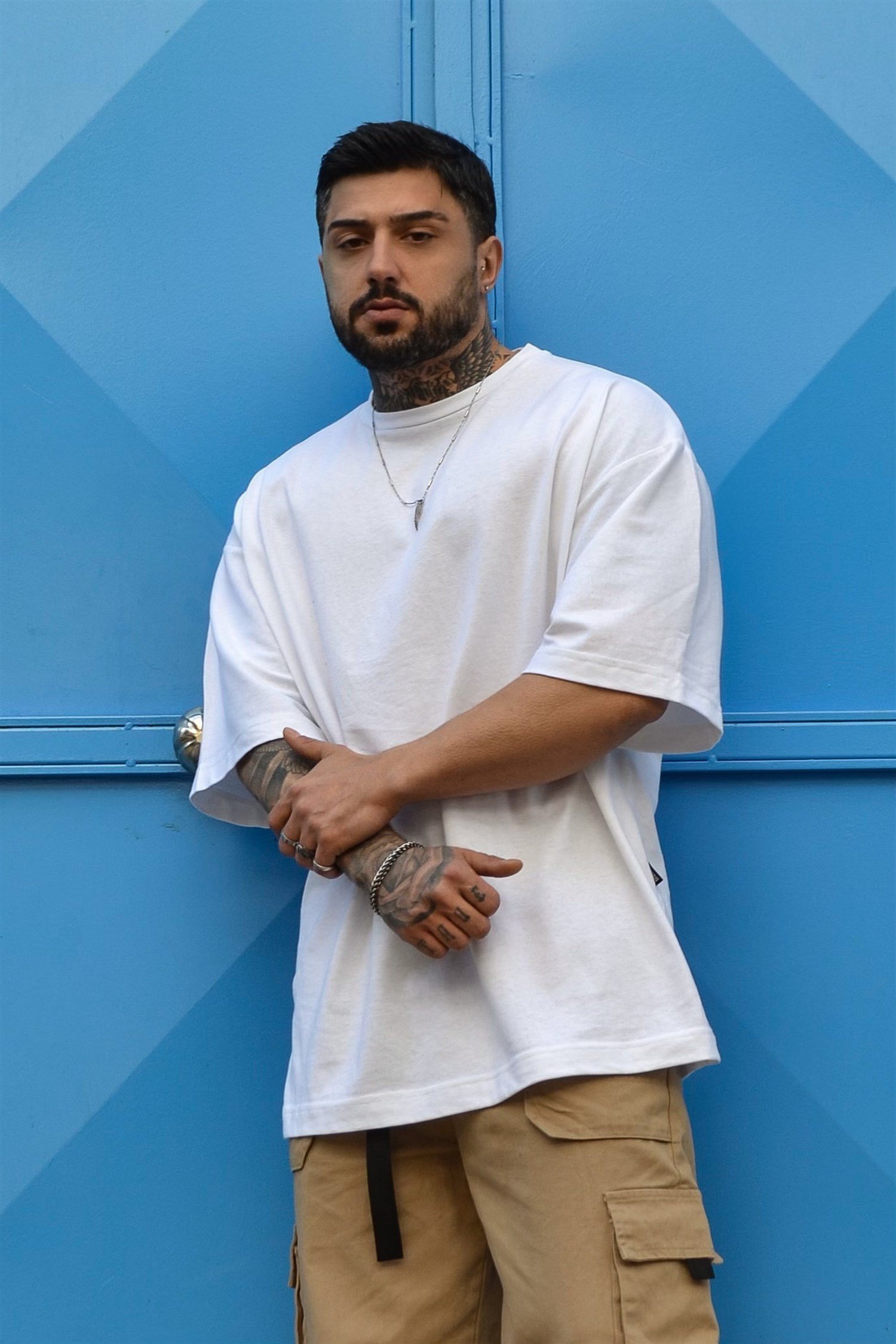 Oversize basic beyaz tshirt