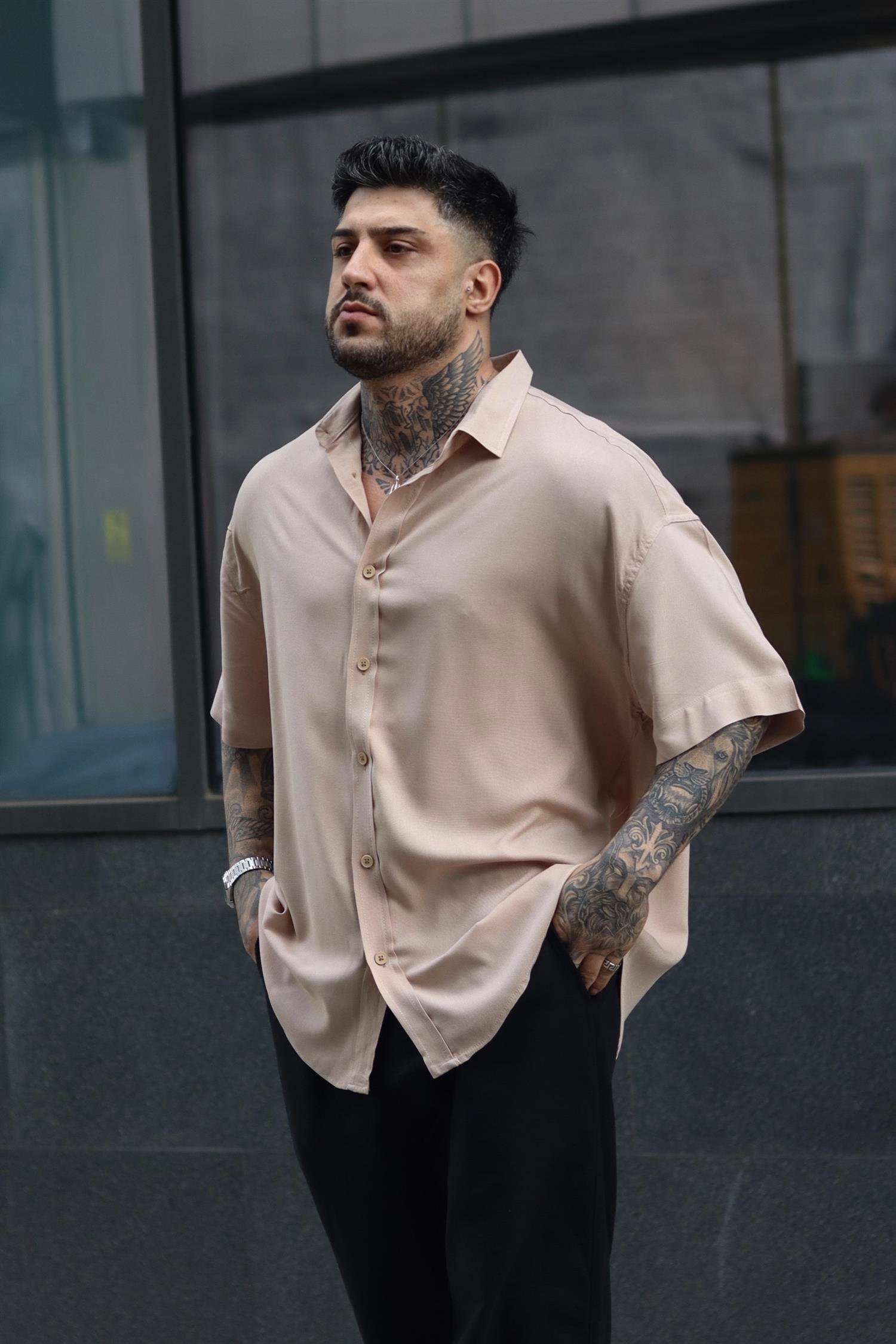 Oversize basic gömlek