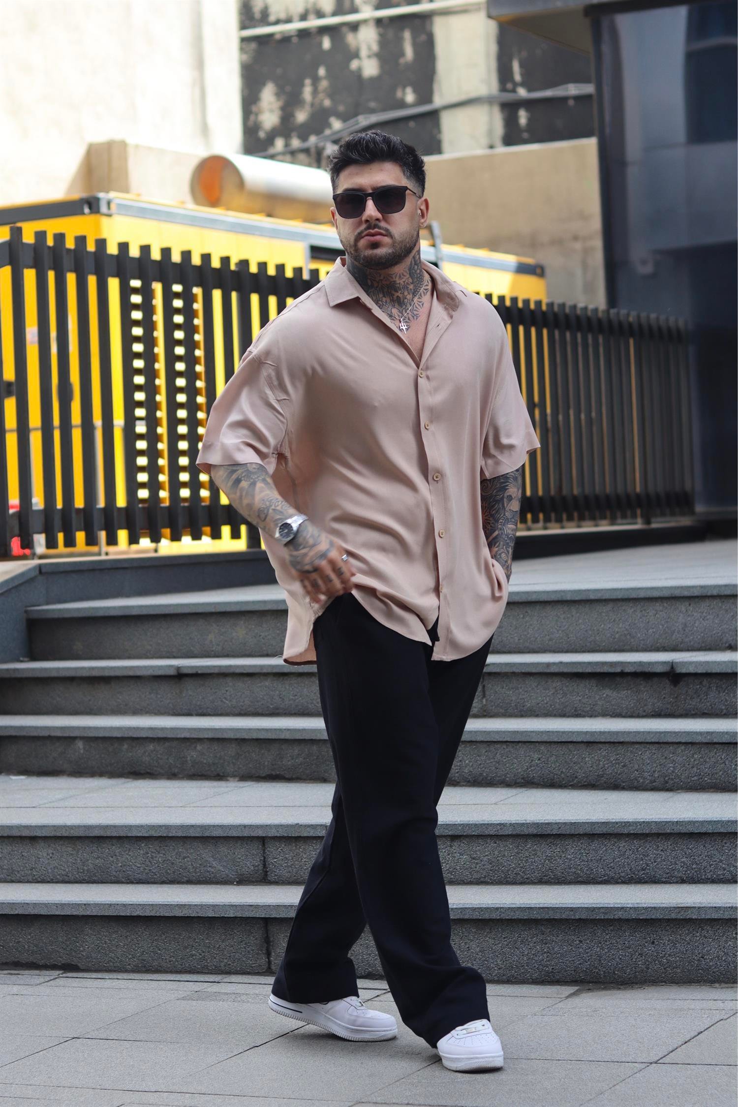 Oversize basic gömlek