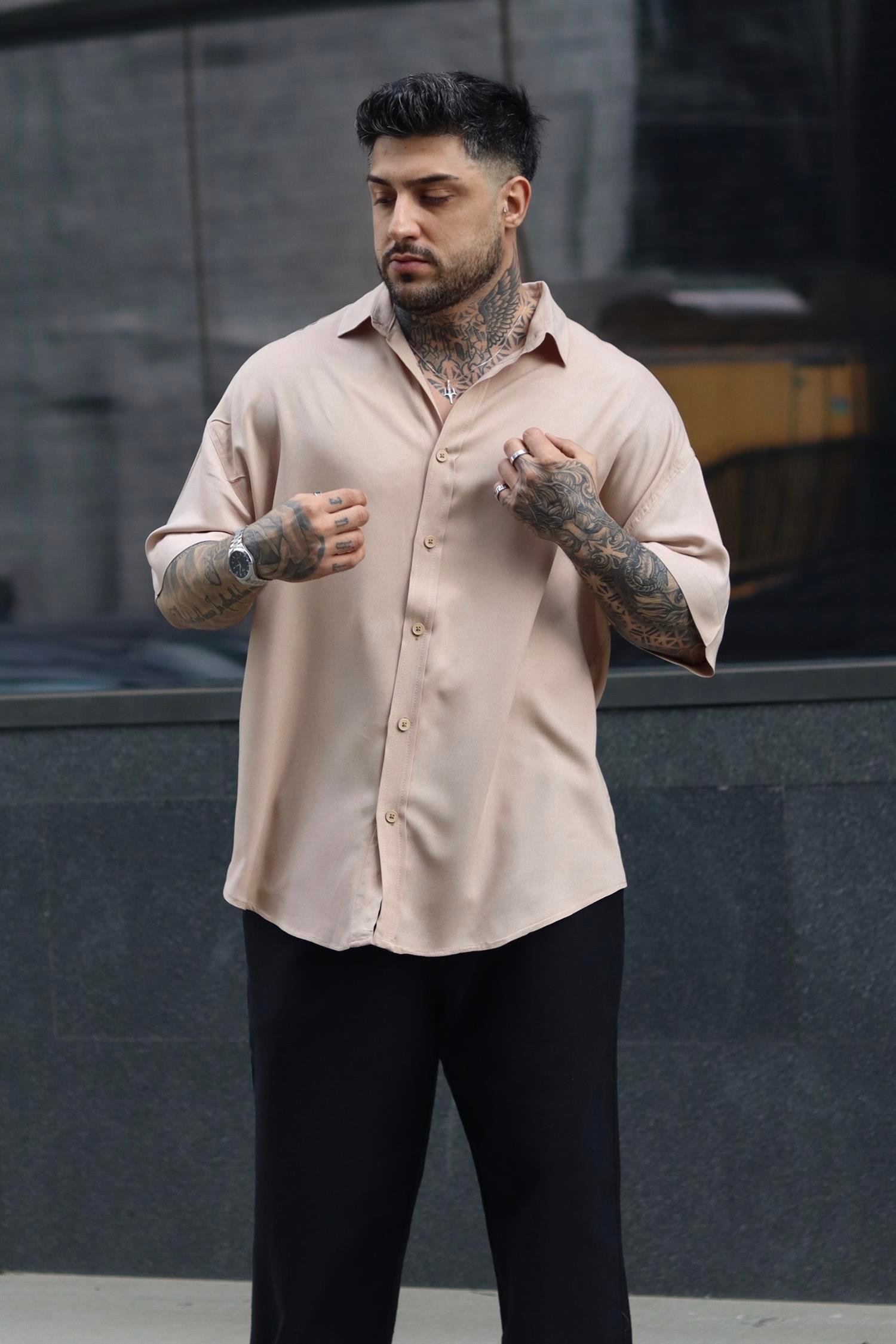 Oversize basic gömlek
