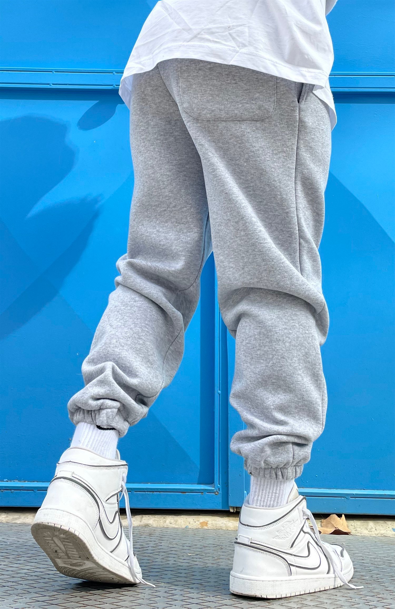 Oversize basic greymelange sweatpants