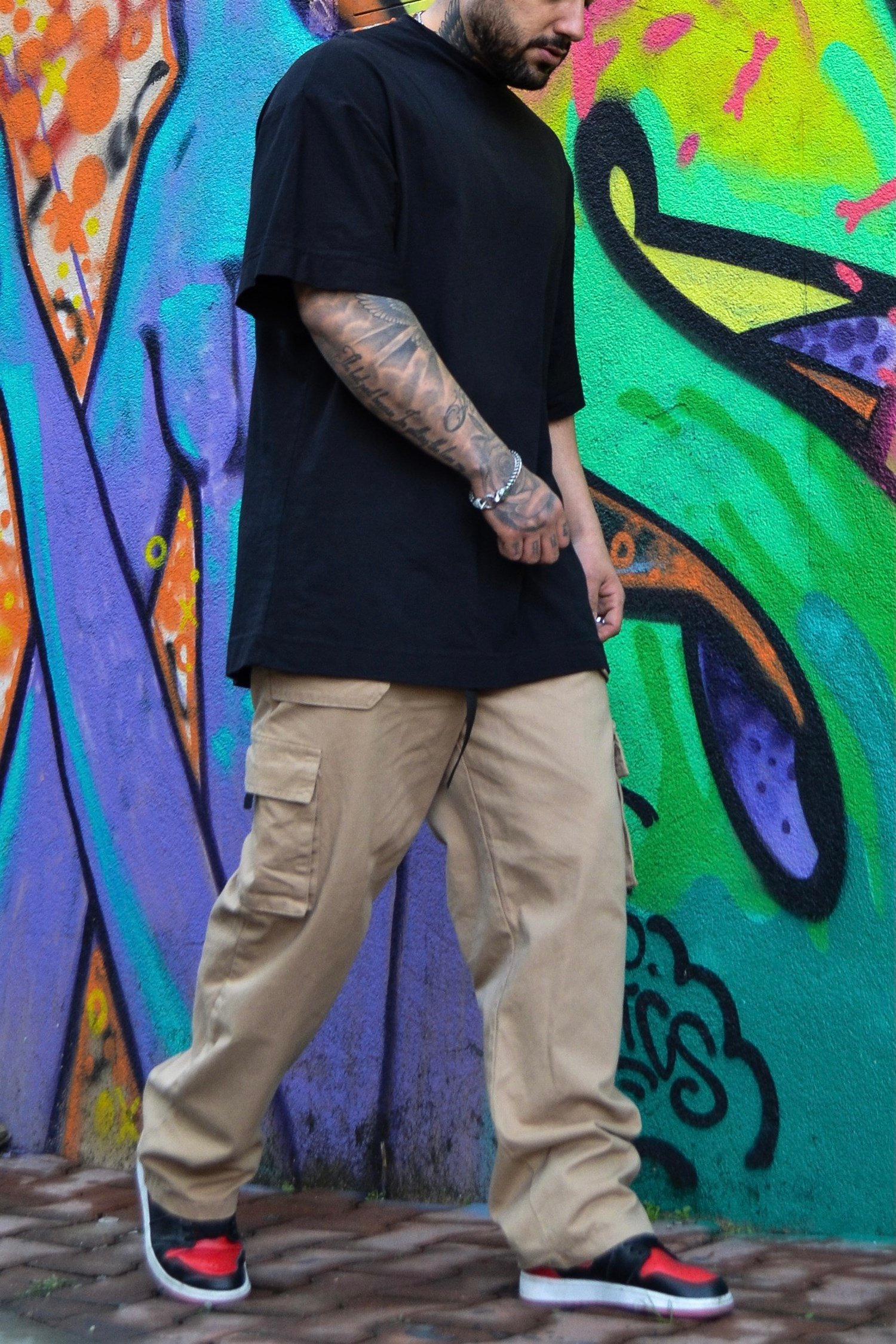 Oversize basic siyah tshirt