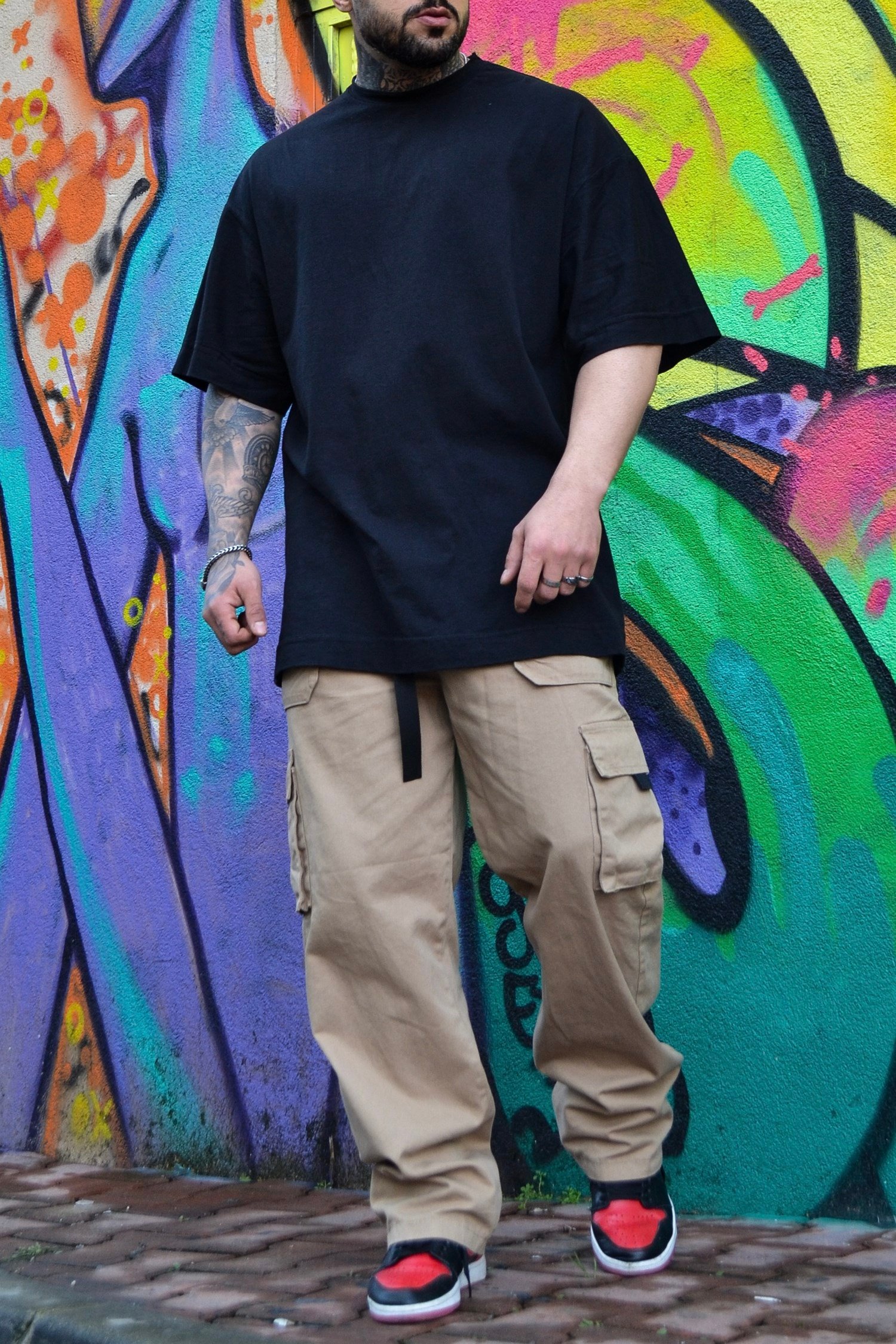 Oversize basic siyah tshirt