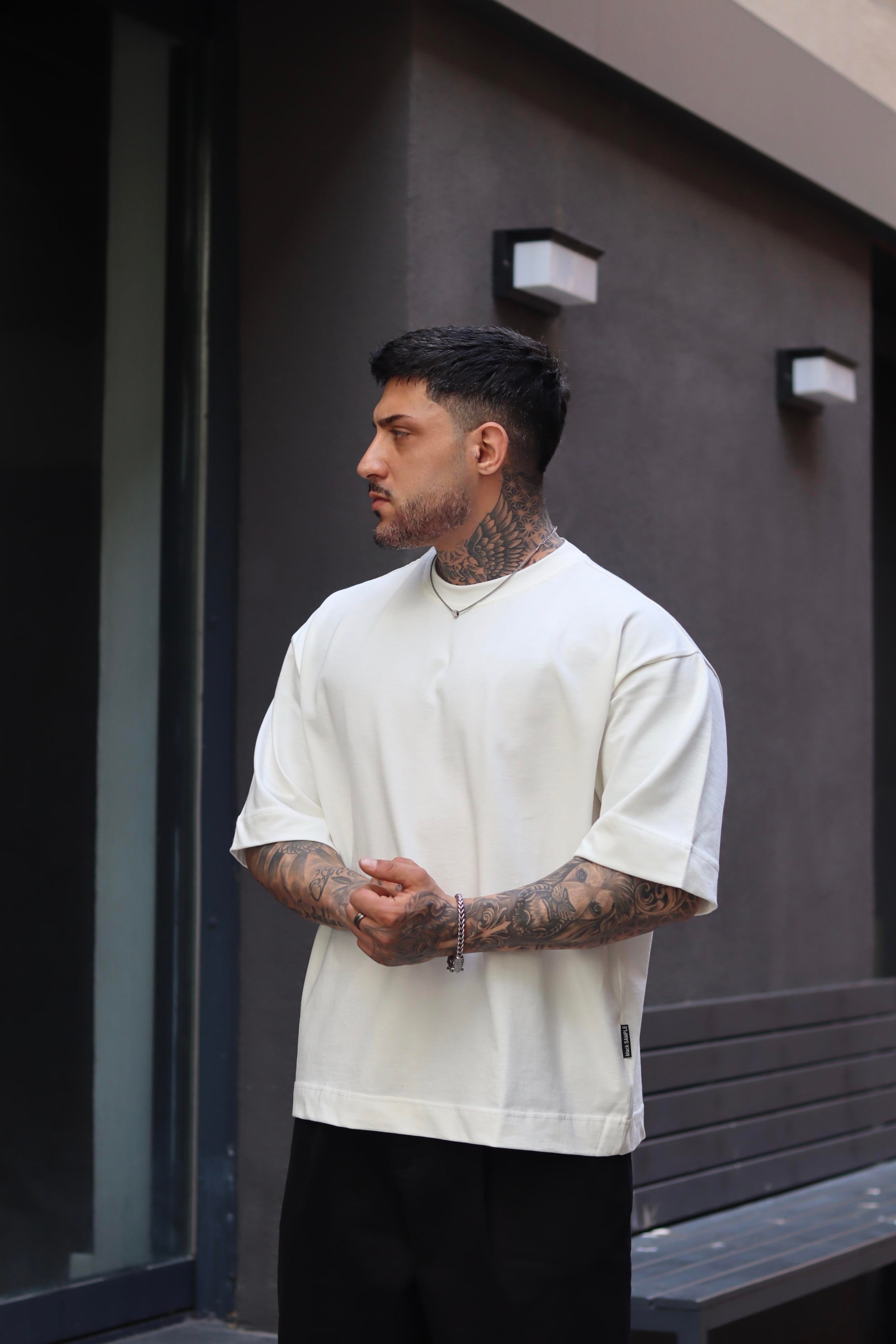 Oversize crop basic tshirt