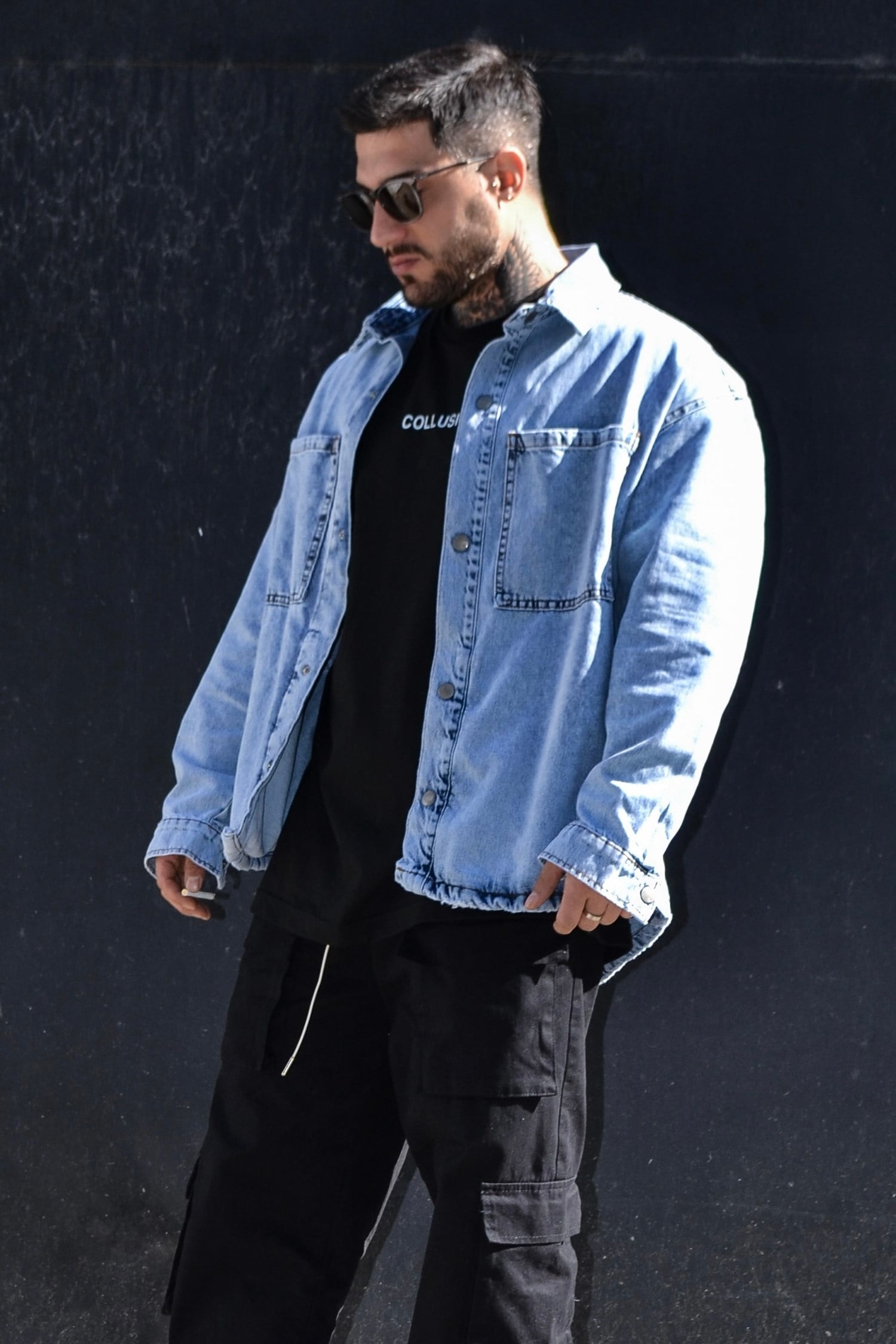 Oversize denim gömlek