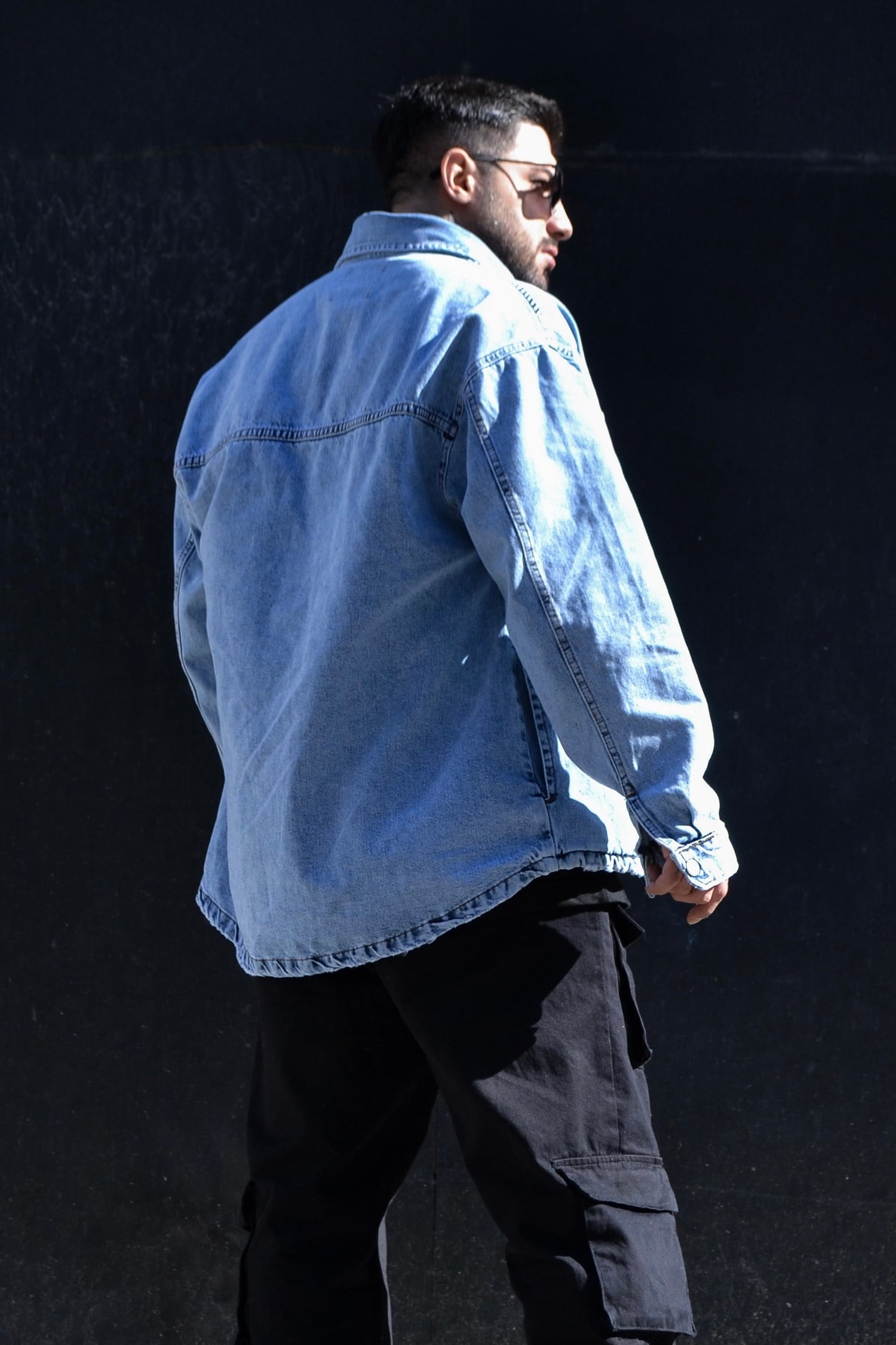 Oversize denim gömlek