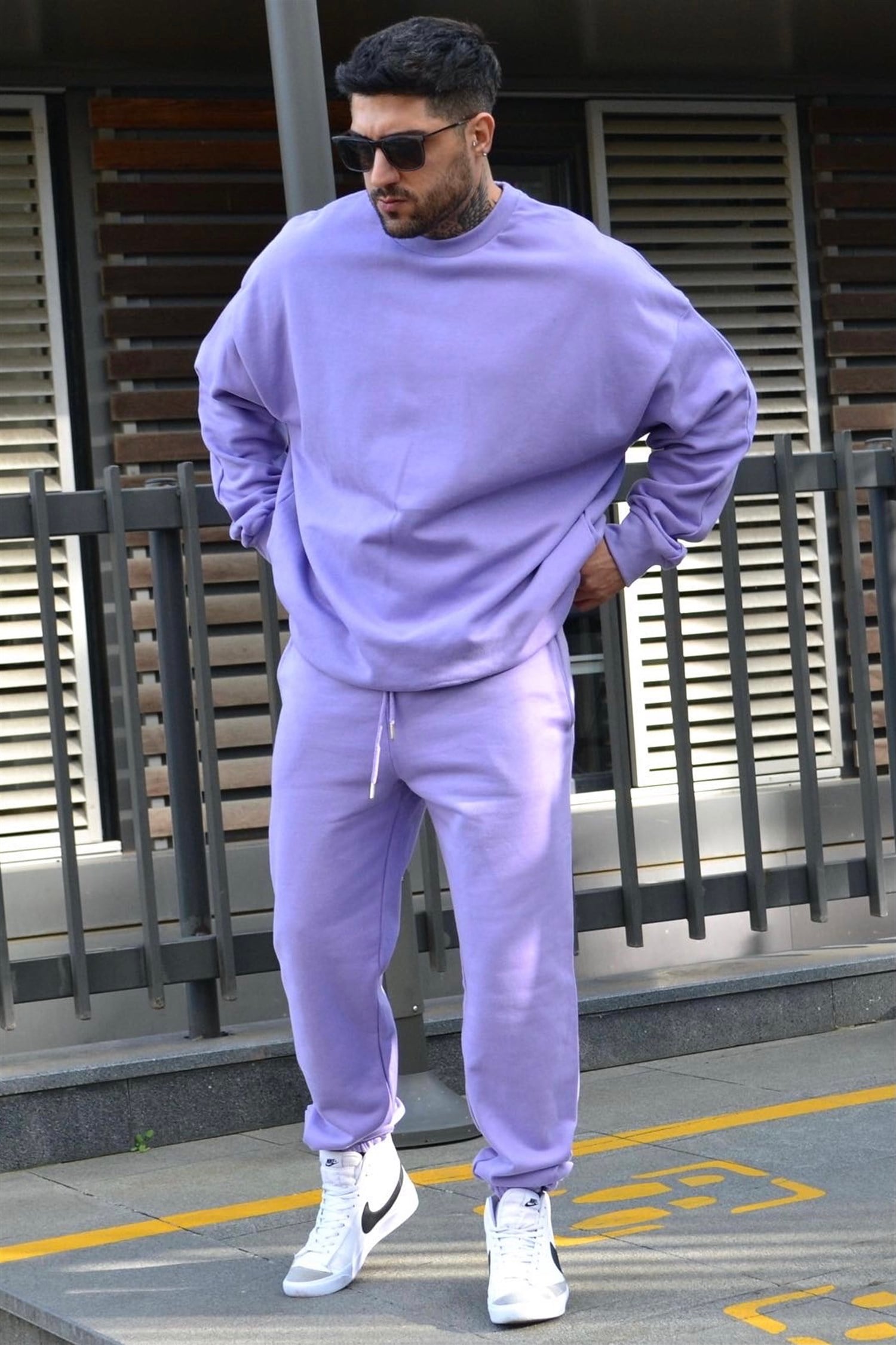 Oversize lila tracksuit