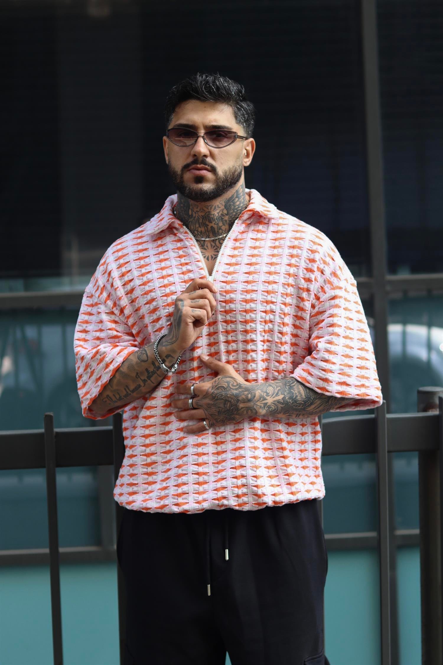 Oversize örme tshirt