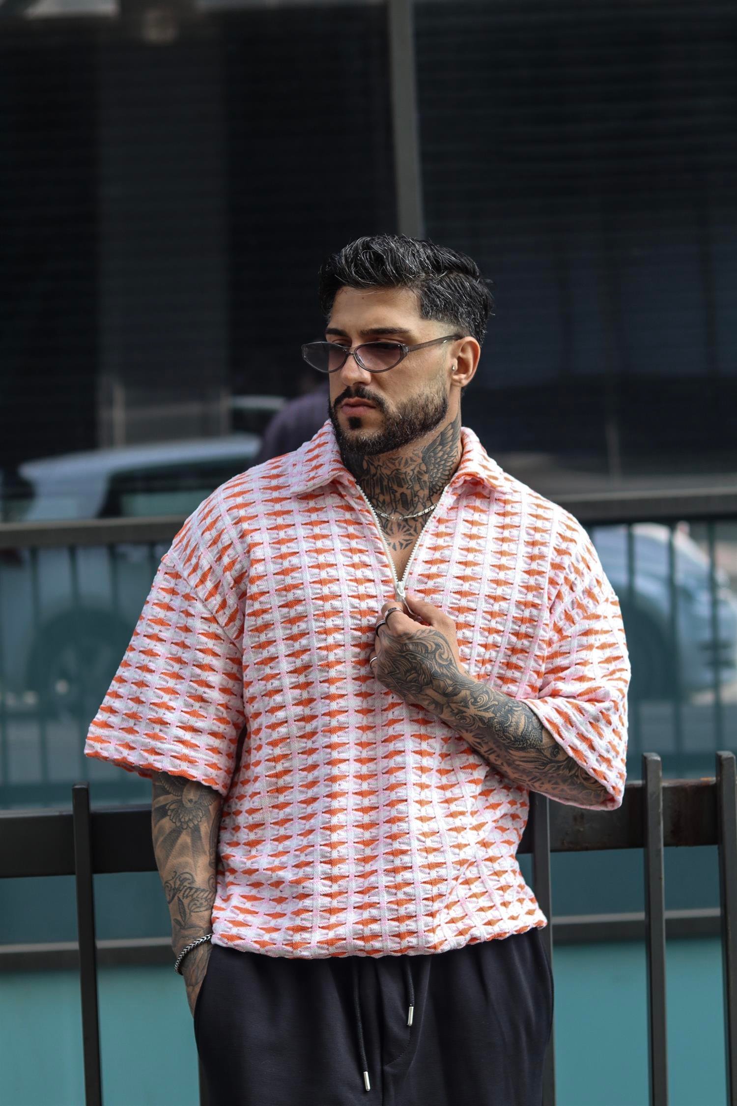 Oversize örme tshirt