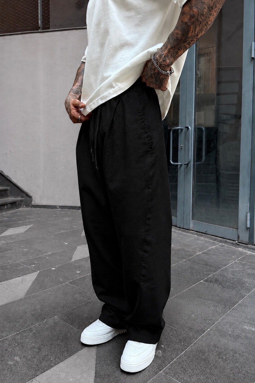 Siyah Ekstra Baggy Pantolon