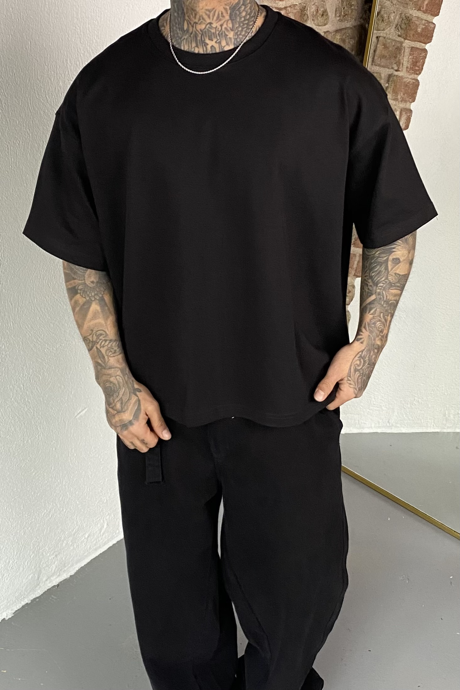 Siyah Oversize Basic Tshirt