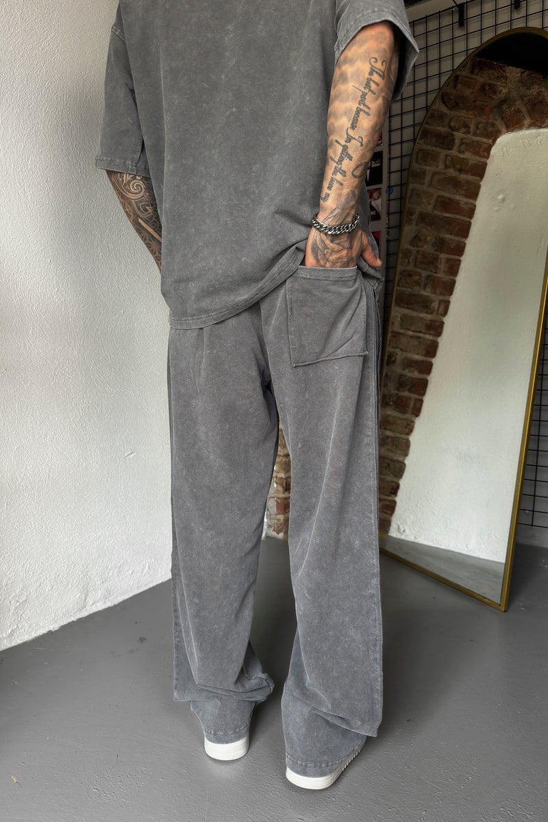 Stone Gray Acid Wash Set