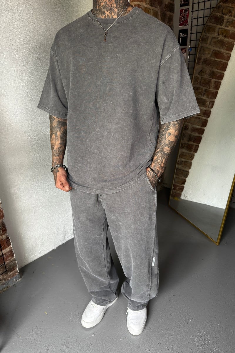 Stone Gray Acid Wash Set