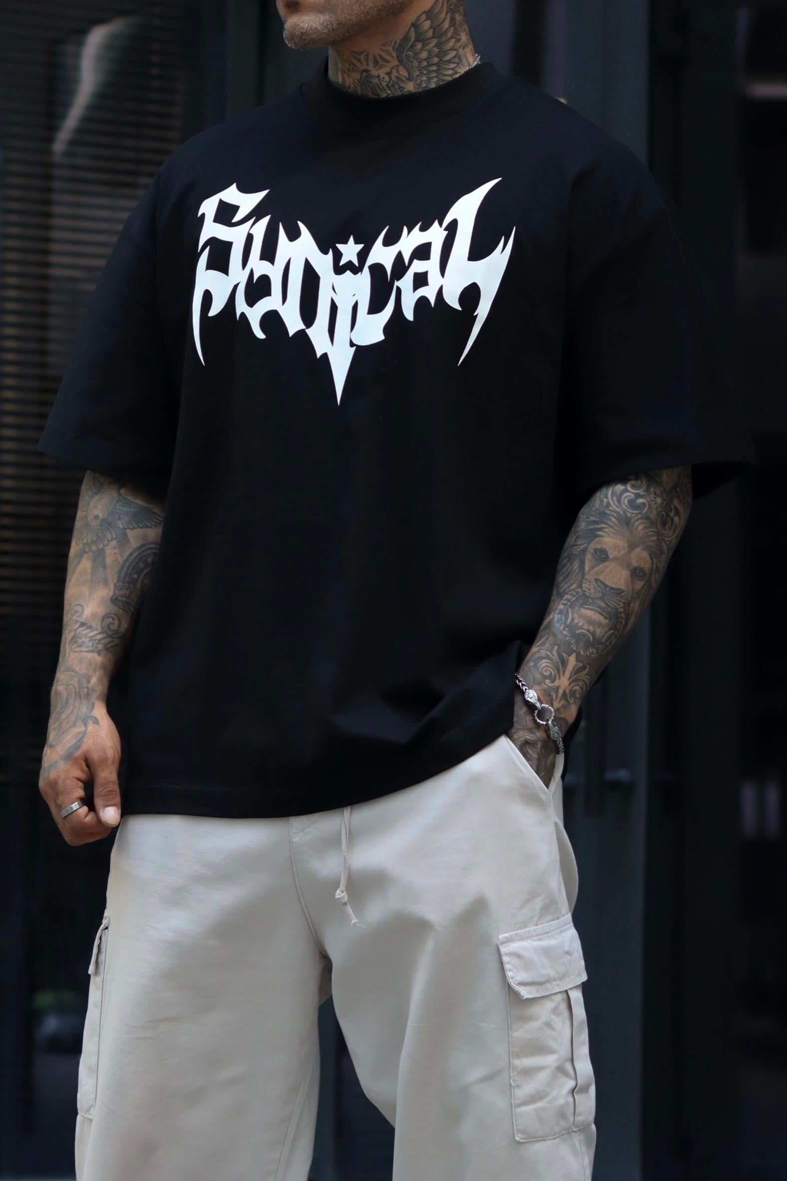 Synical siyah oversize tshirt