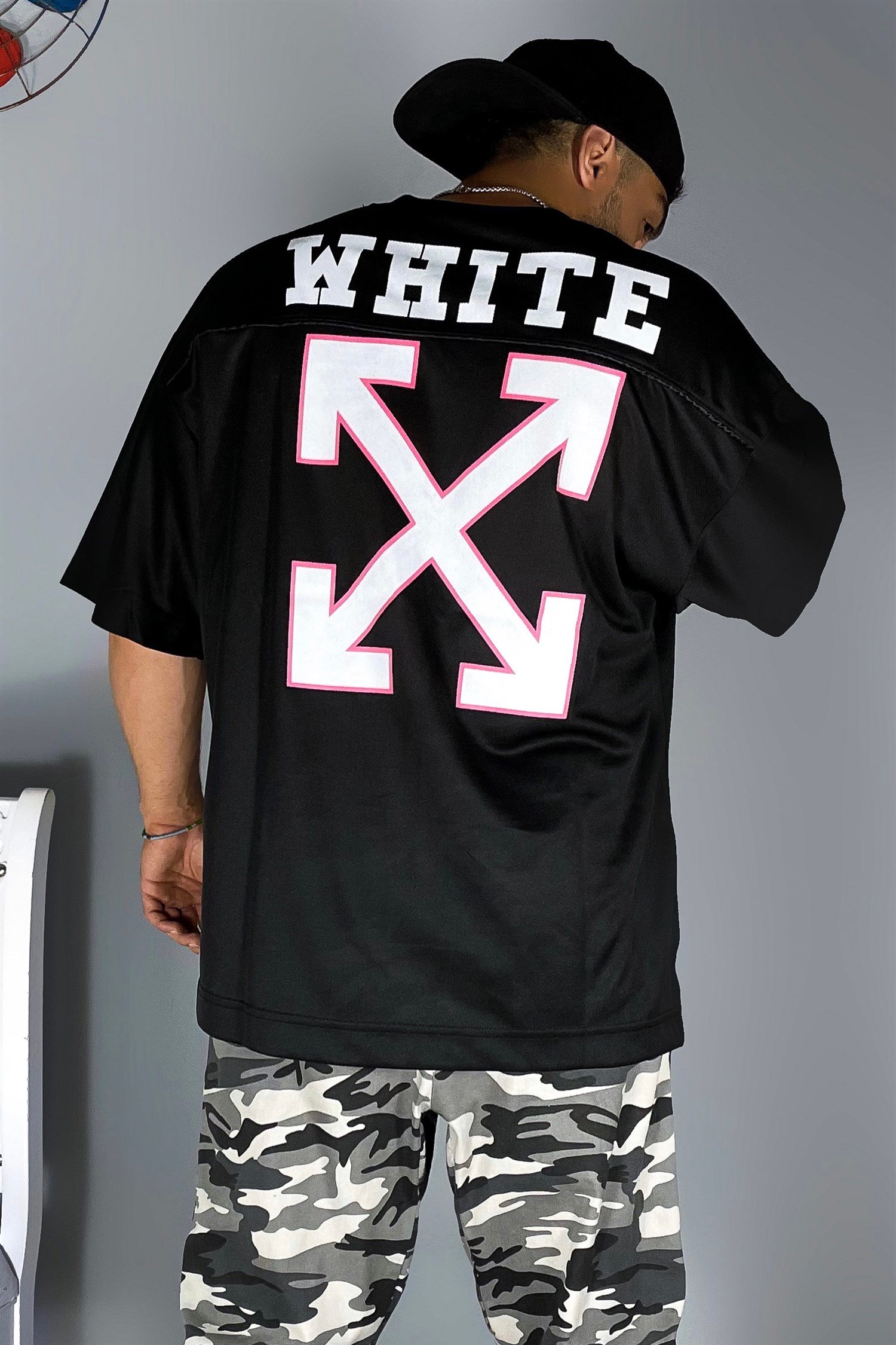 White siyah oversize tshirt