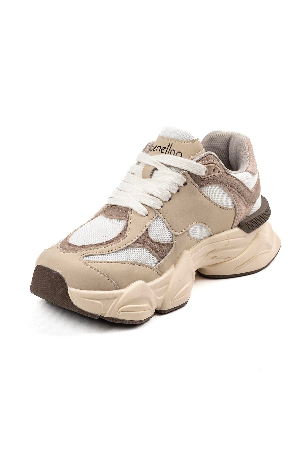Benetton Unisex Spor Ayakkabı | Bej