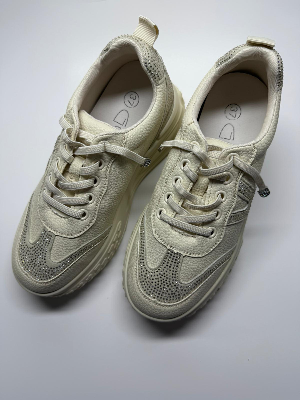 Kadın İthal Sneaker | Bej