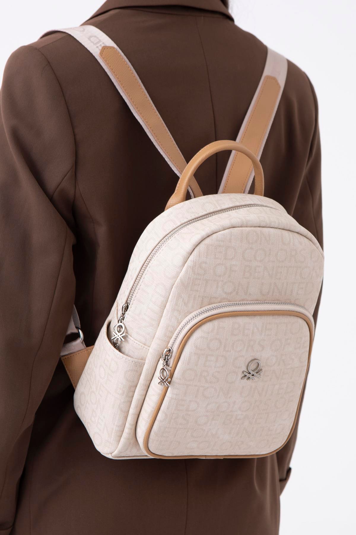 Benetton Kadın Sırt Çanta | Bej Camel