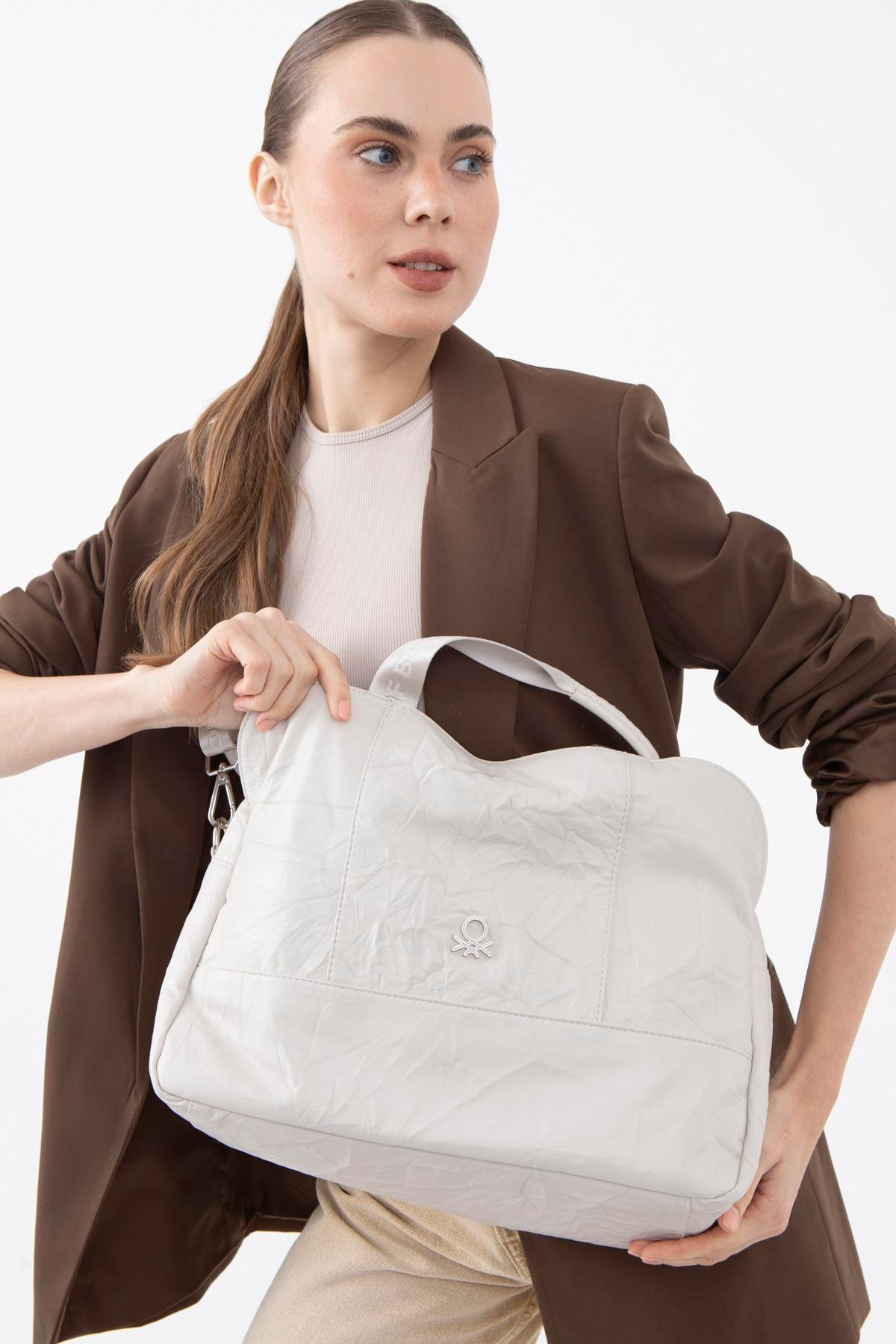 Benetton Kadın Kol Çanta | Bej