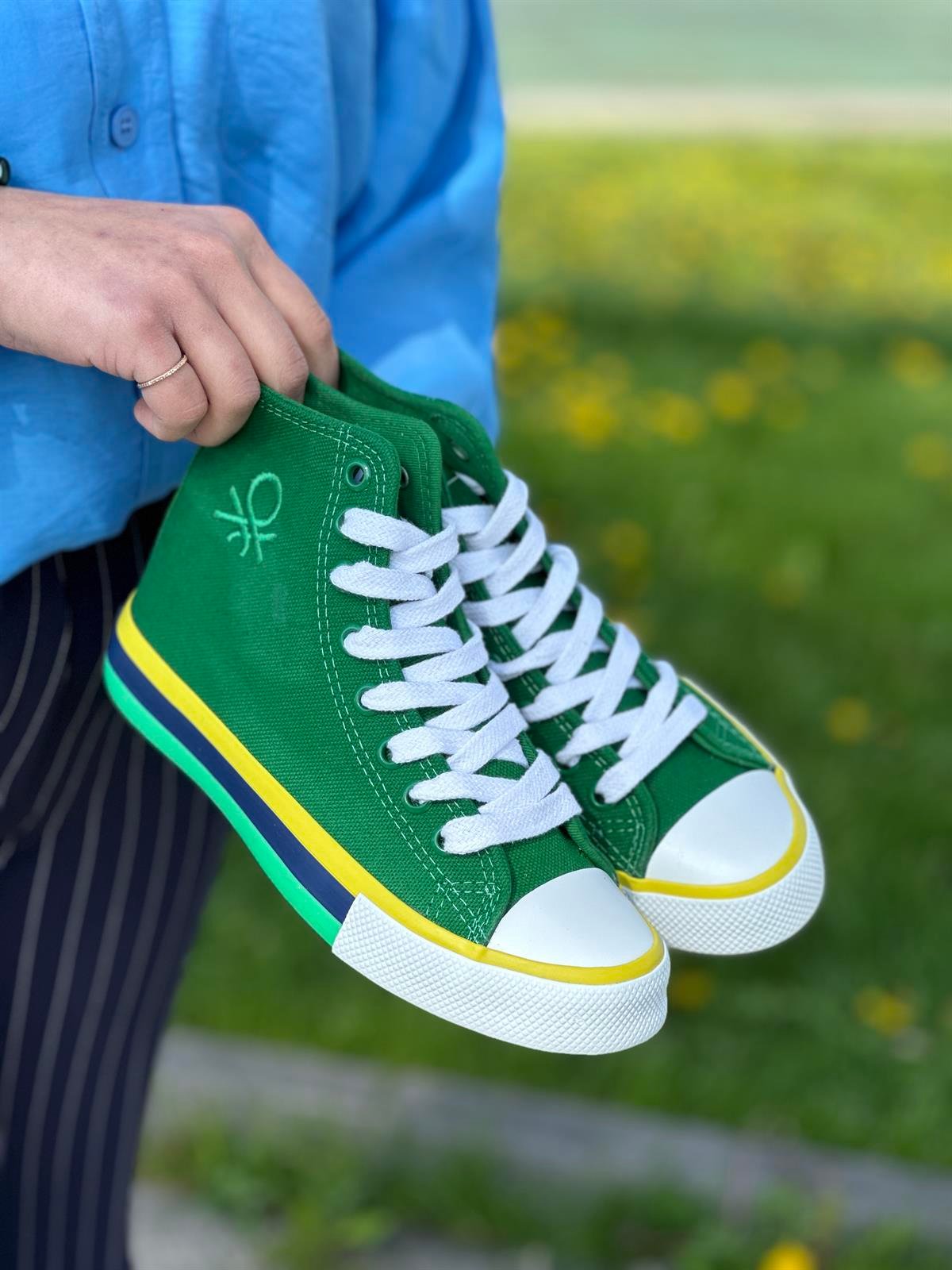 Benetton Unisex Uzun Yaka Spor  Ayakkabı | Yeşil