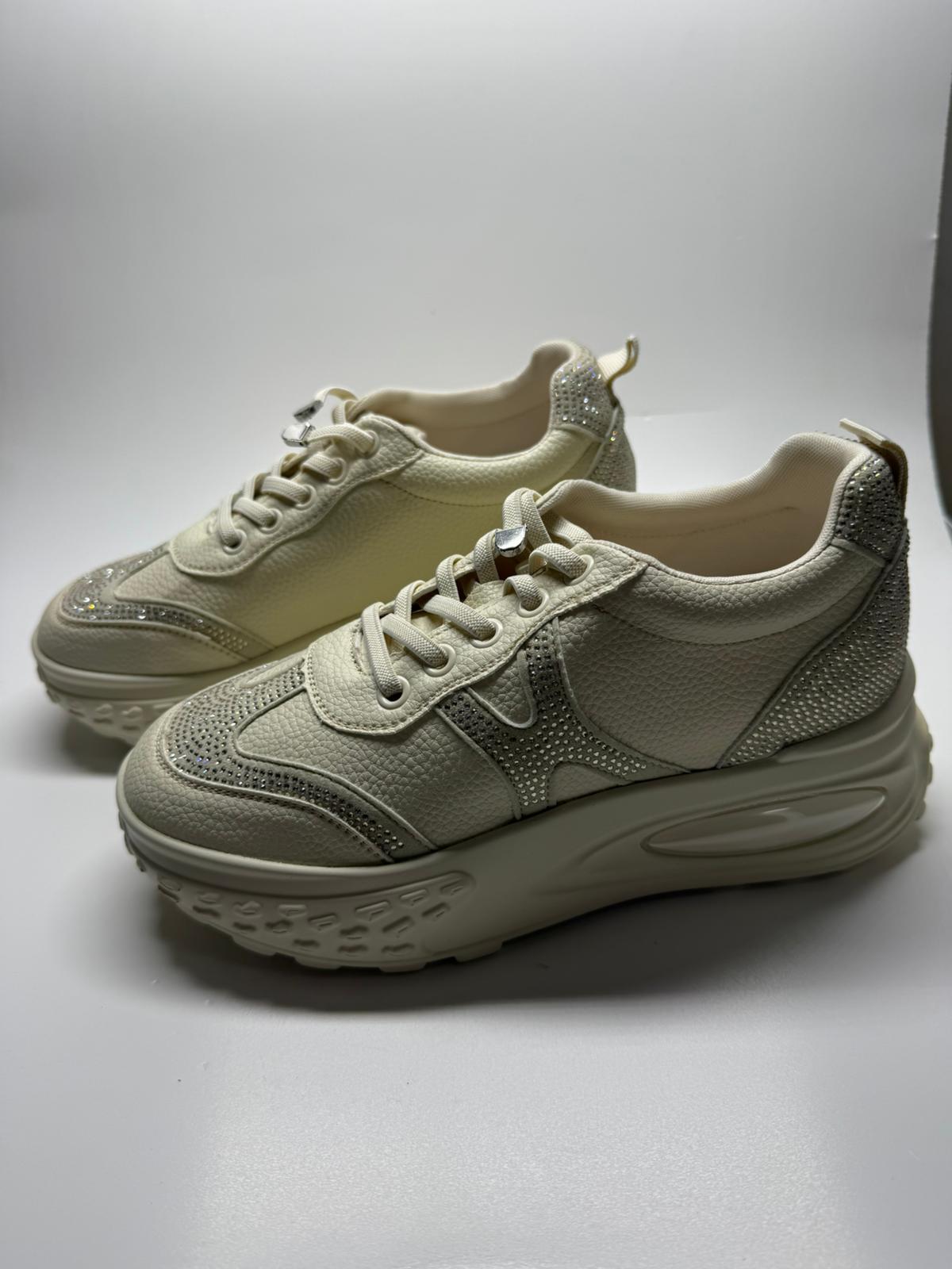 Kadın İthal Sneaker | Bej