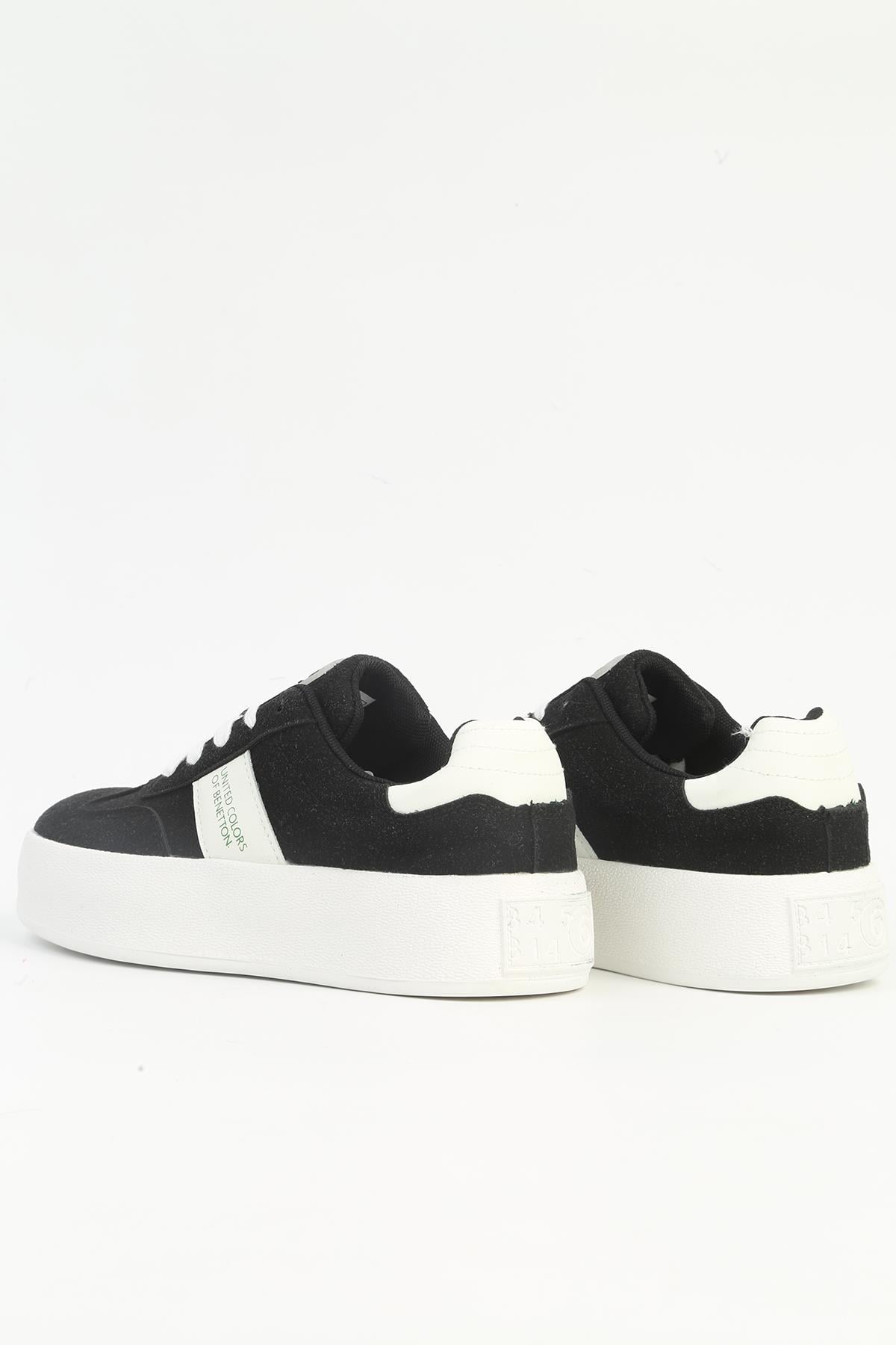 Benetton Kadın İthal Sneaker | SİYAH BEYAZ 