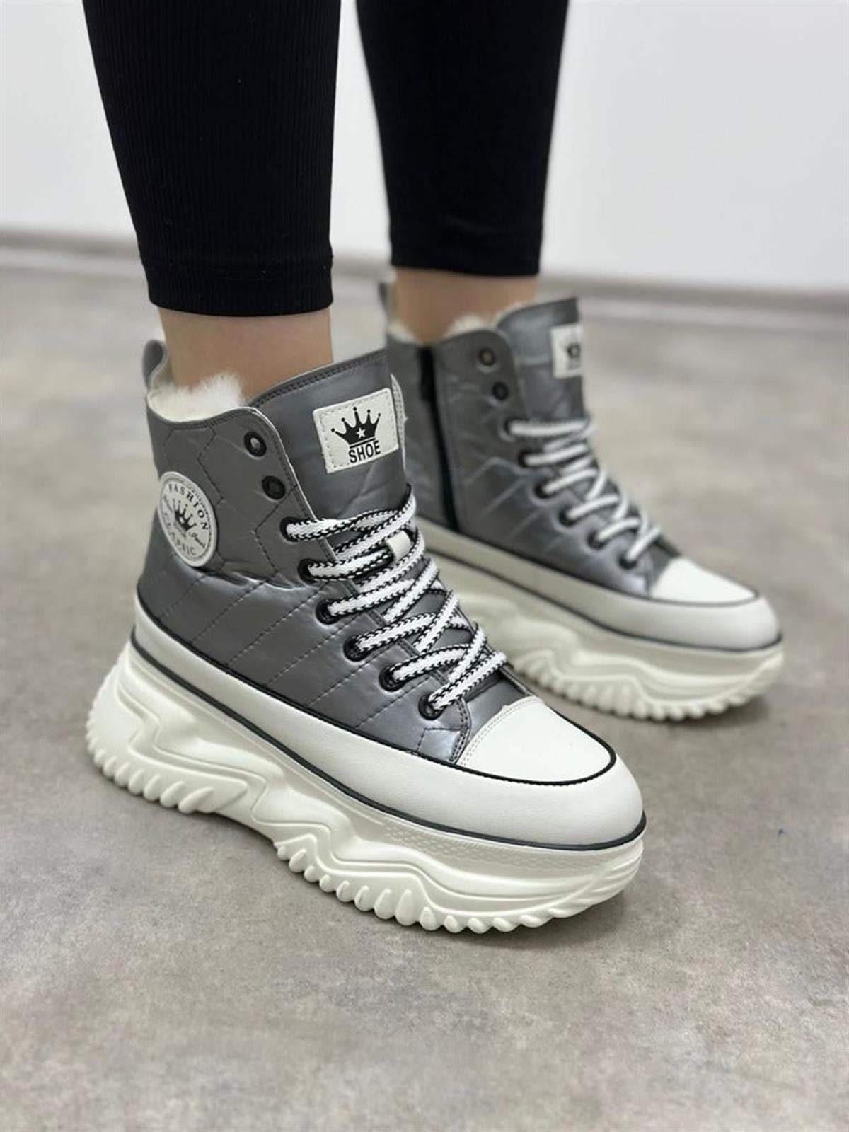 Kadın İthal Kar Botu | Gri