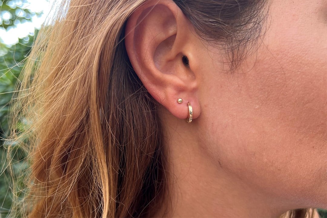 Kalın Mini Halka Küpe