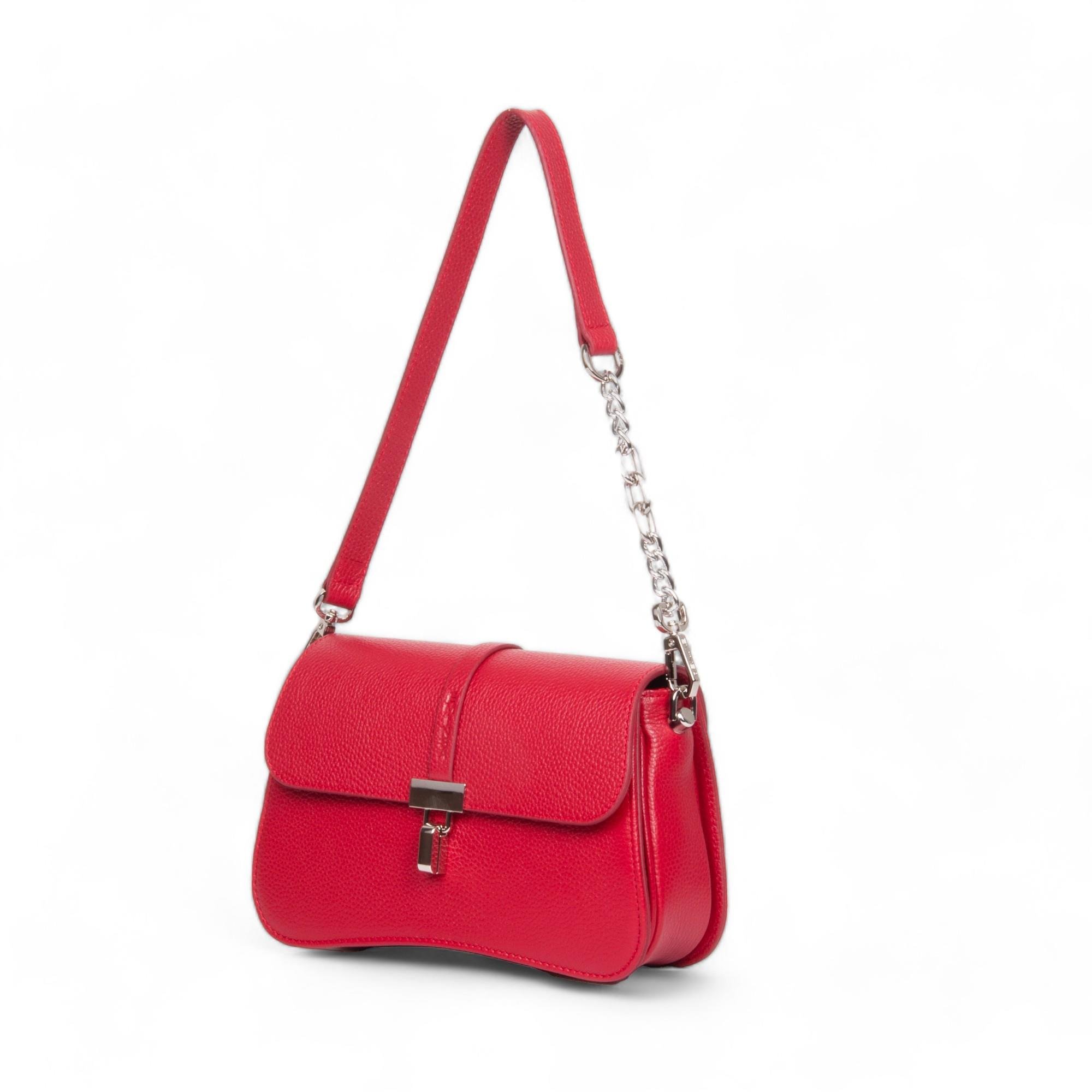 Zincir Detaylı Hakiki Deri Kadın Omuz Çantası