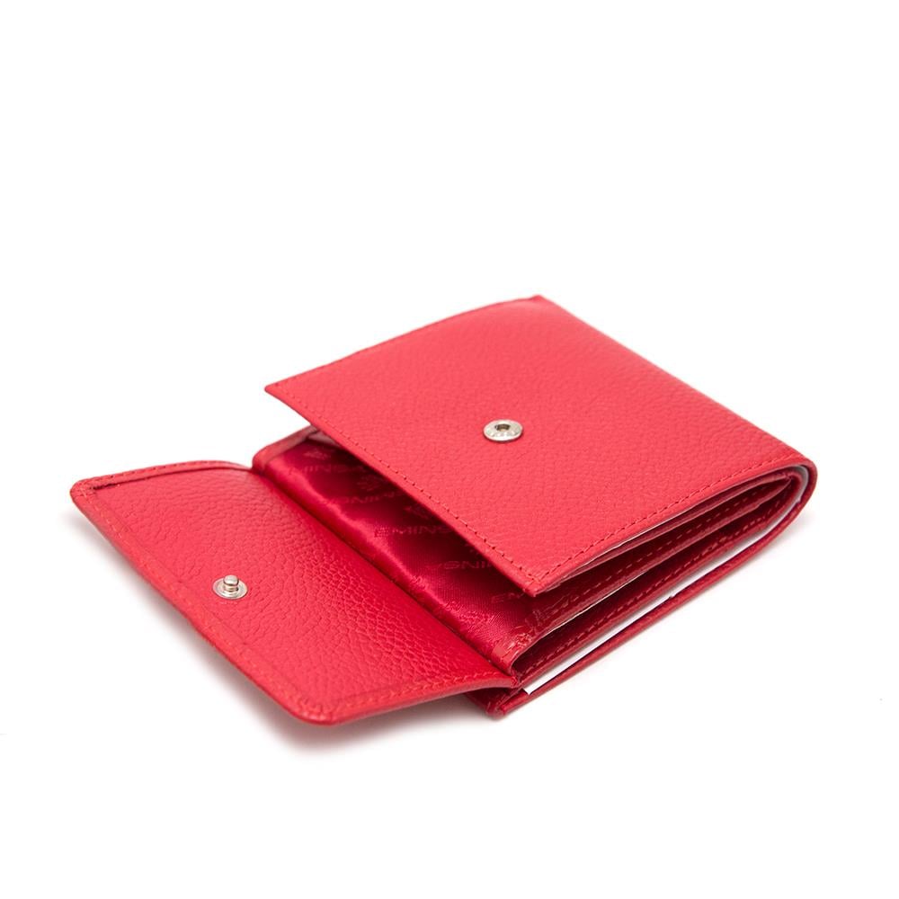 Kırmızı Deri Mini Kadın Cüzdan