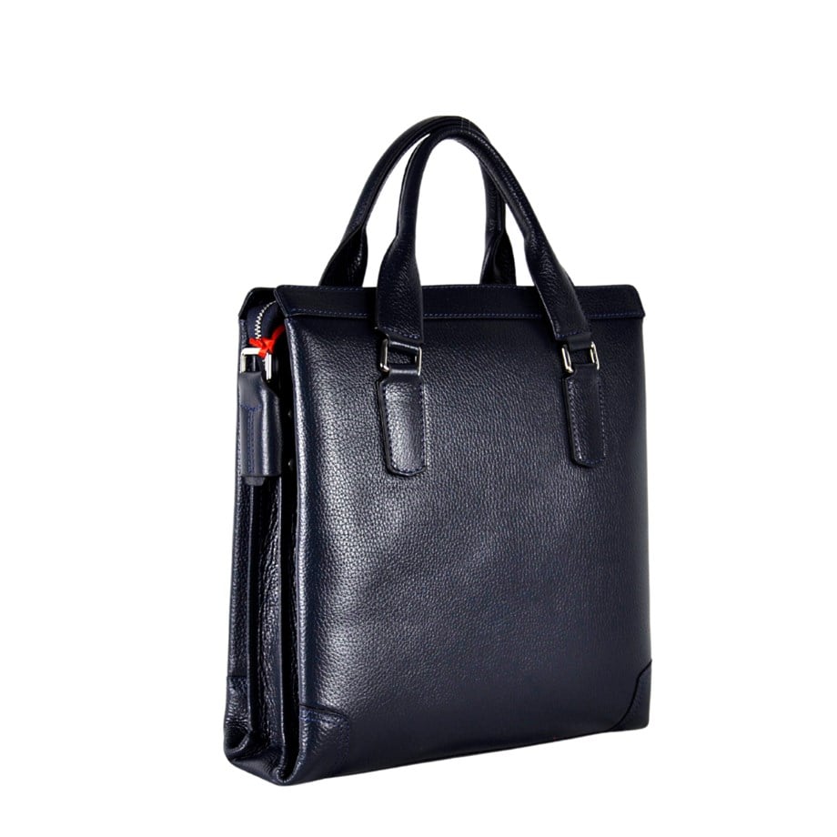 Siyah Hakiki Deri Geniş Model Omuz Çantası 6191