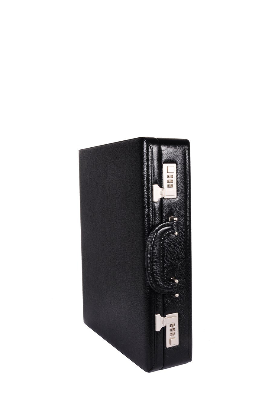 Siyah Hakiki Deri Bond Tipi Şifreli Evrak Çantası