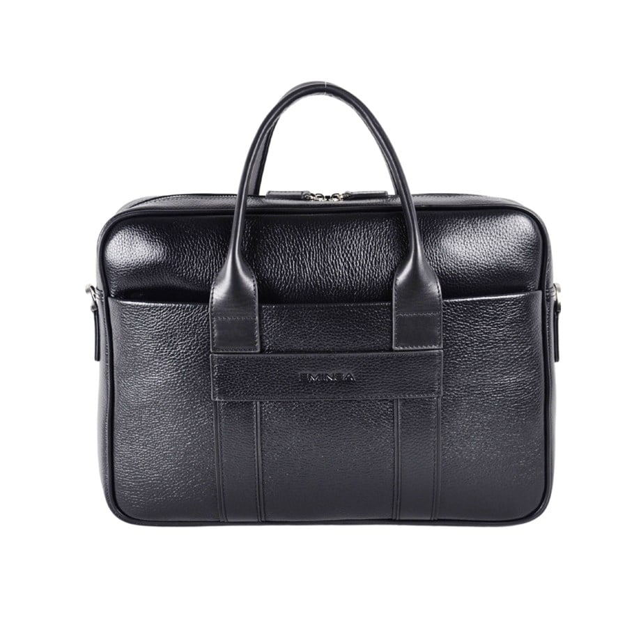 Lacivert Hakiki Deri Evrak Çantası