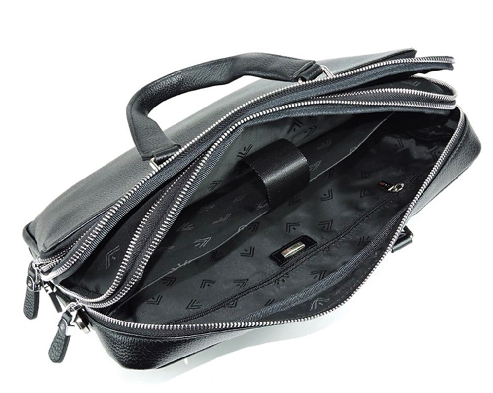 Siyah Deri Evrak&Laptop Çantası