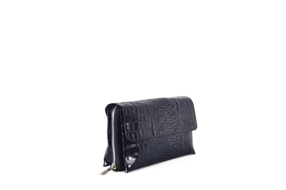 Erkek Lacivert Kroko Hakiki Deri El Çantası 5099