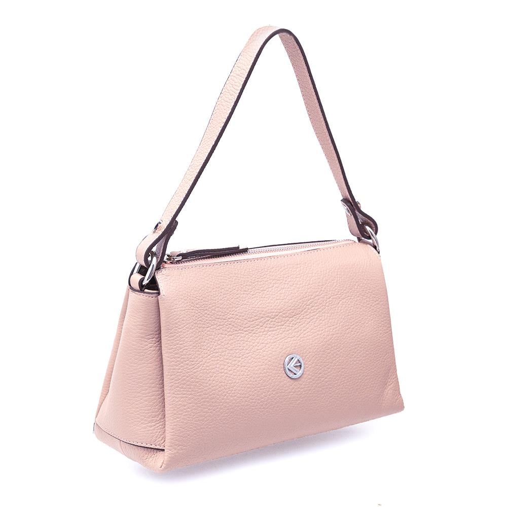 Kadın Pudra Hakiki Deri Omuz Çantası