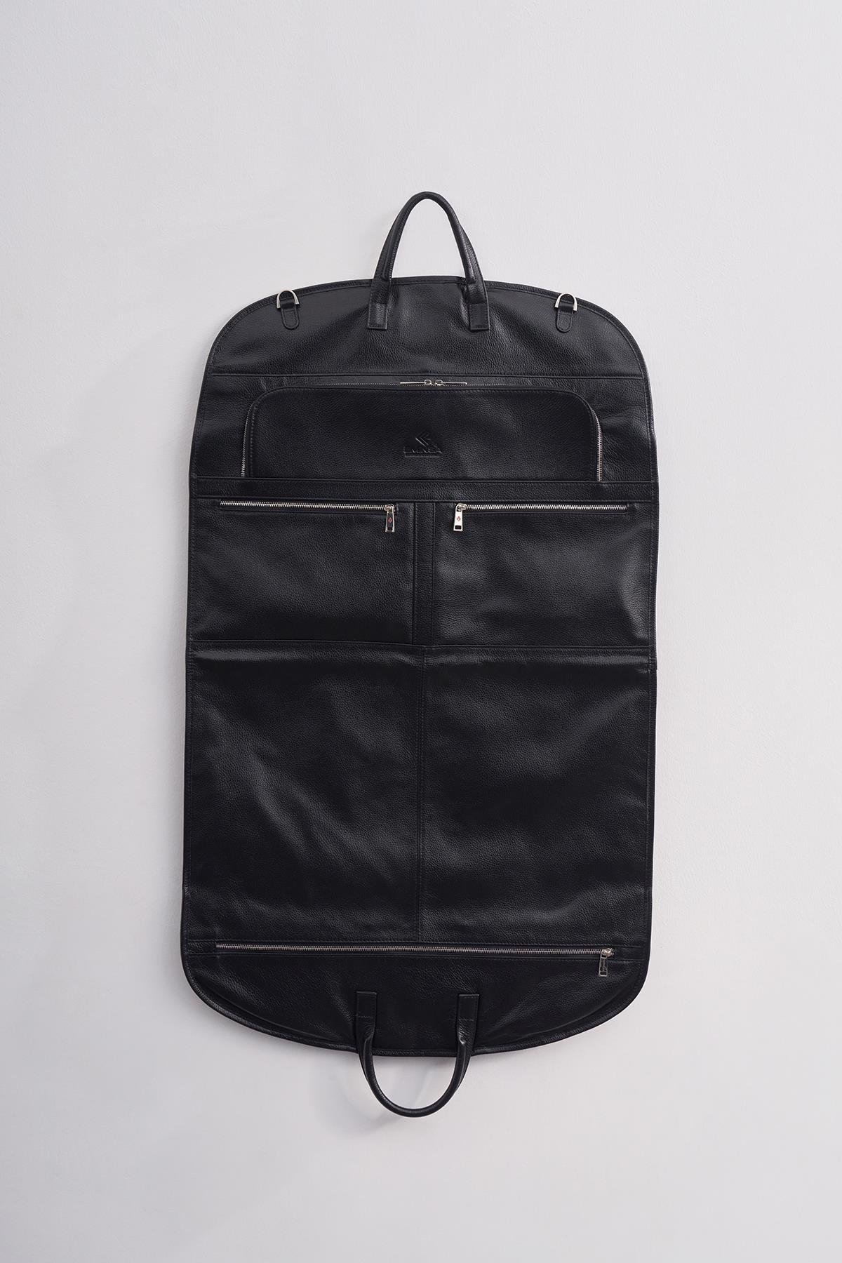 Siyah Hakiki Deri Takım Elbise Çantası