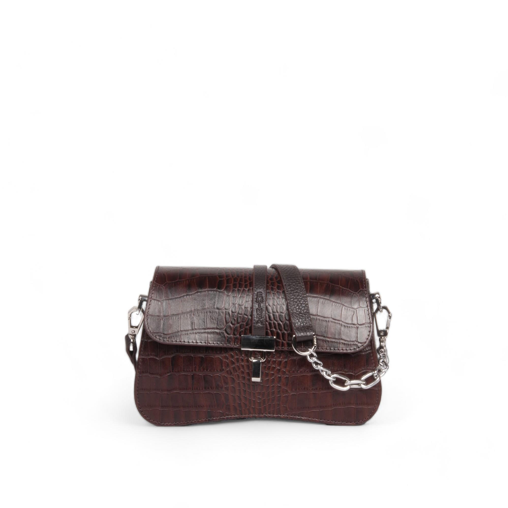 Zincir Detaylı Hakiki Deri Kadın Omuz Çantası