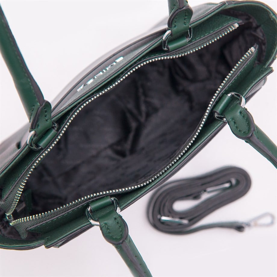 Yeşil Hakiki Deri Omuz Çantası