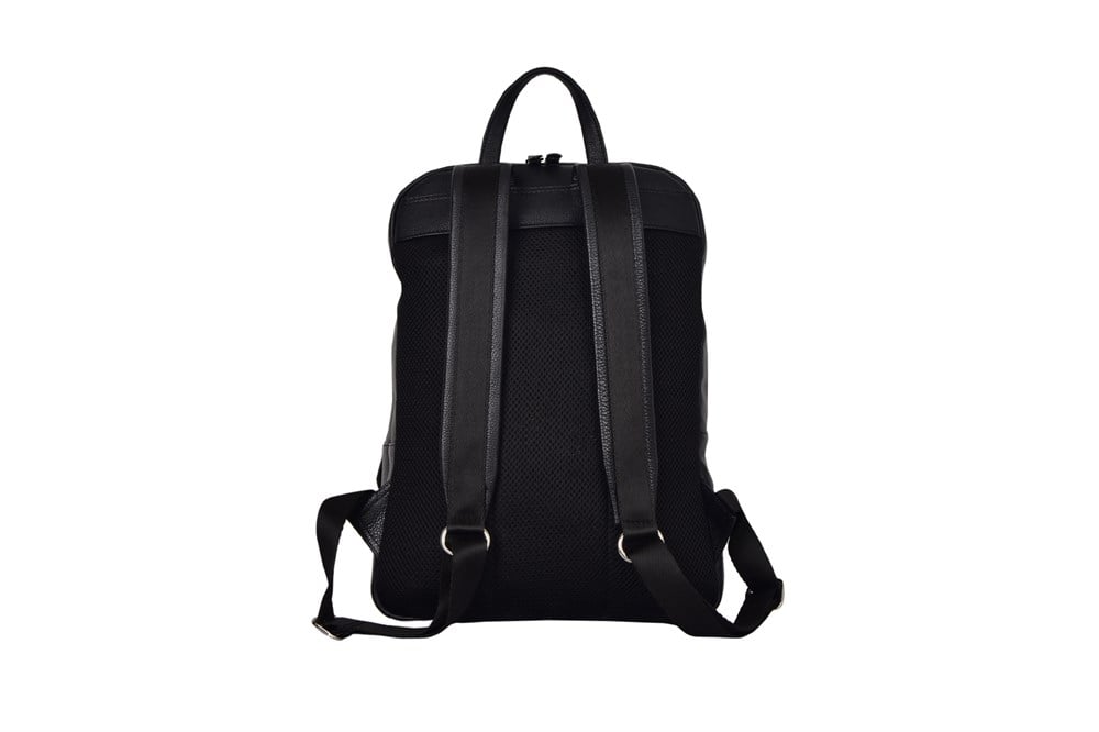 Erkek Siyah Deri Sırt Çantası