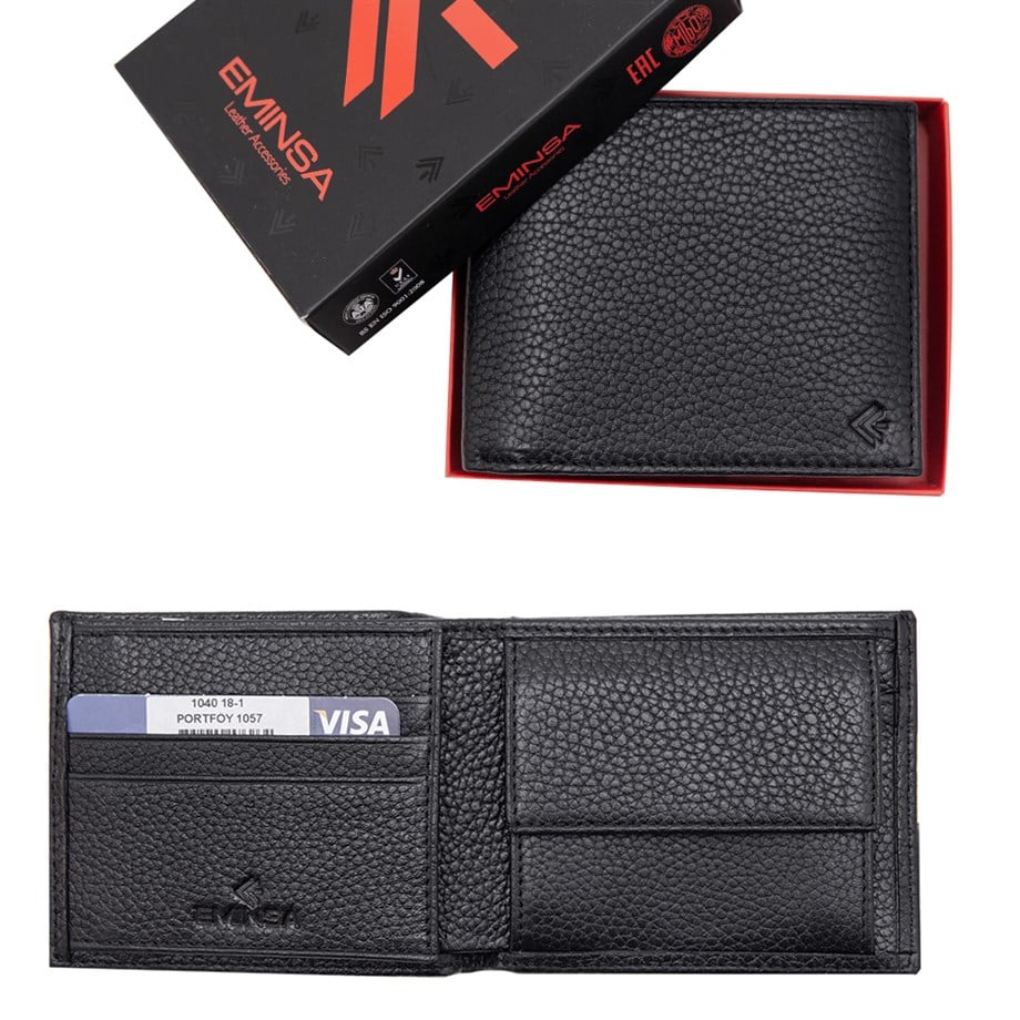 Erkek Siyah Hakiki Deri Cüzdan