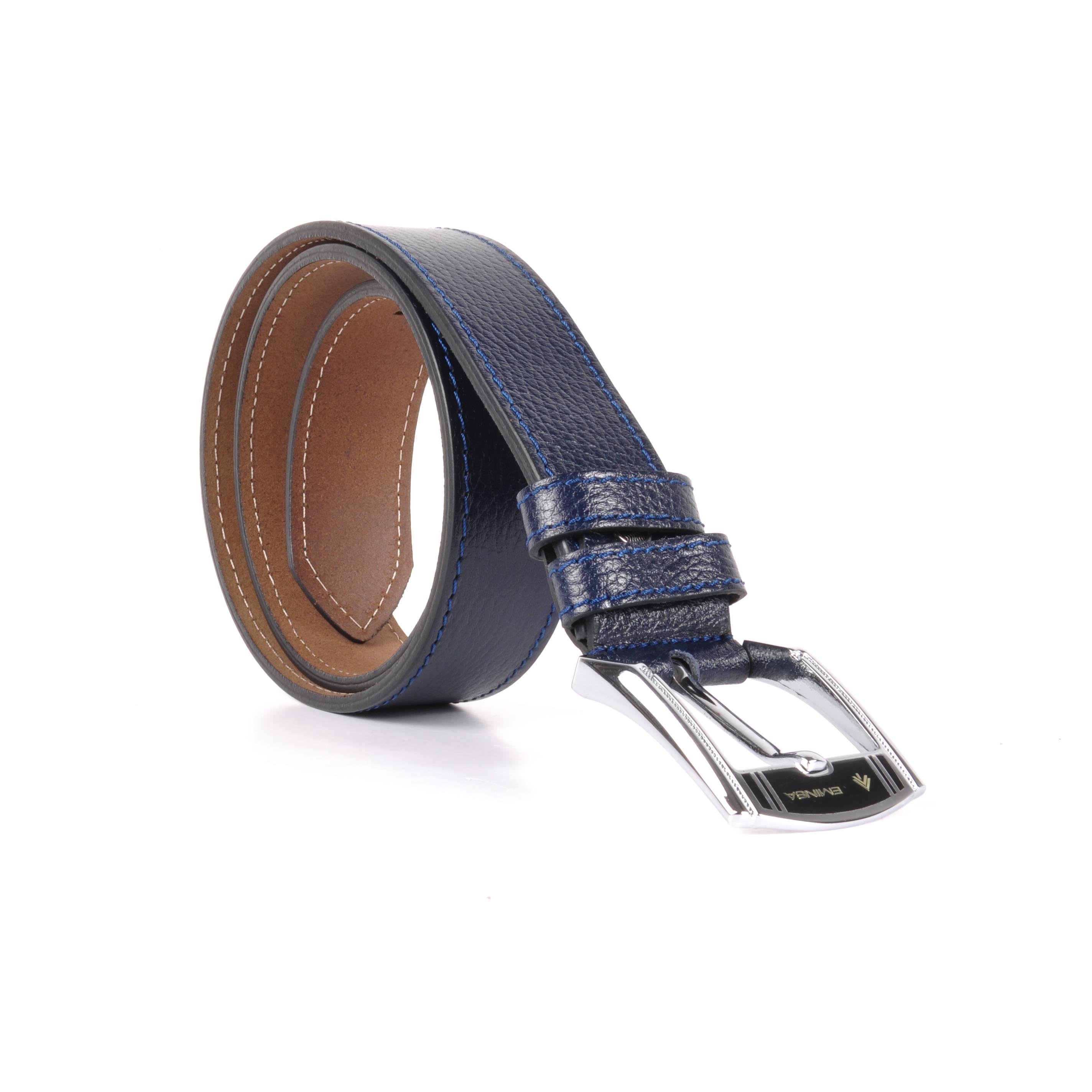 Erkek Lacivert Deri Kemer 3255