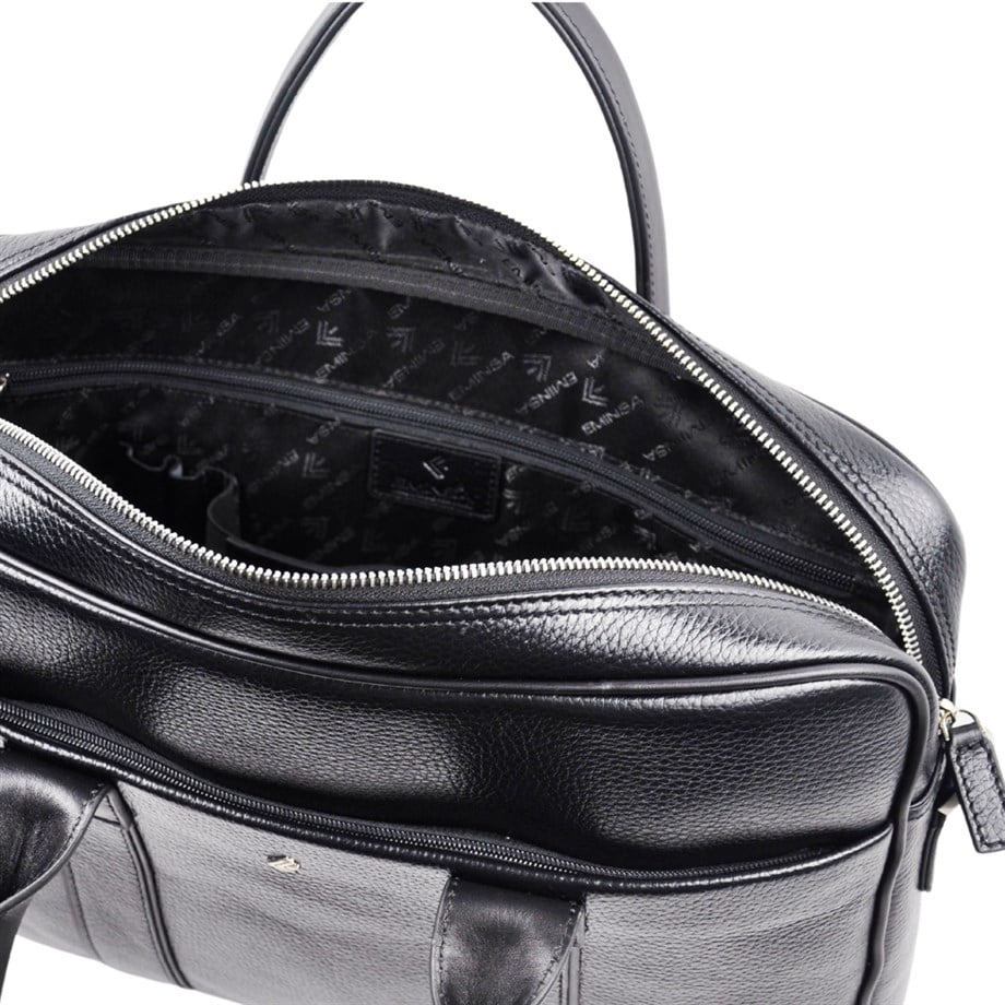 Lacivert Hakiki Deri Evrak Çantası