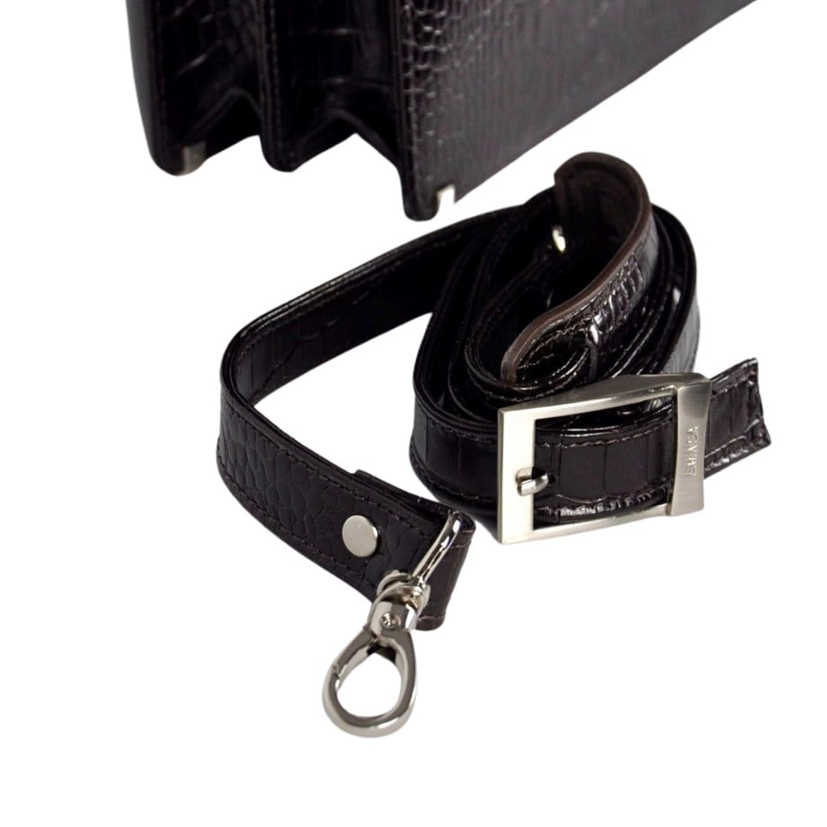 Kahverengi Kroko Hakiki Deri Evrak Çantası 7074