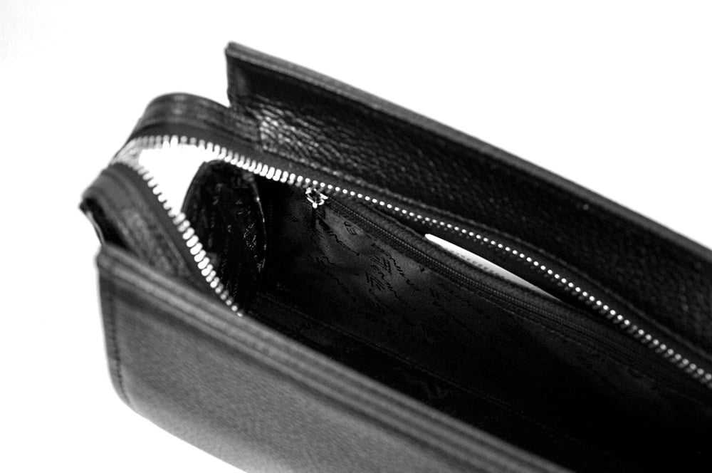 Erkek Siyah Deri El Çantası