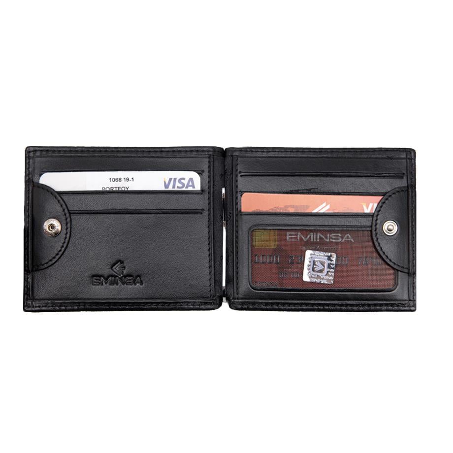 Erkek Siyah Para Klipsli Cüzdan